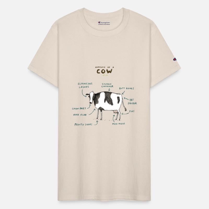 anatomy of a cow classic t shirt