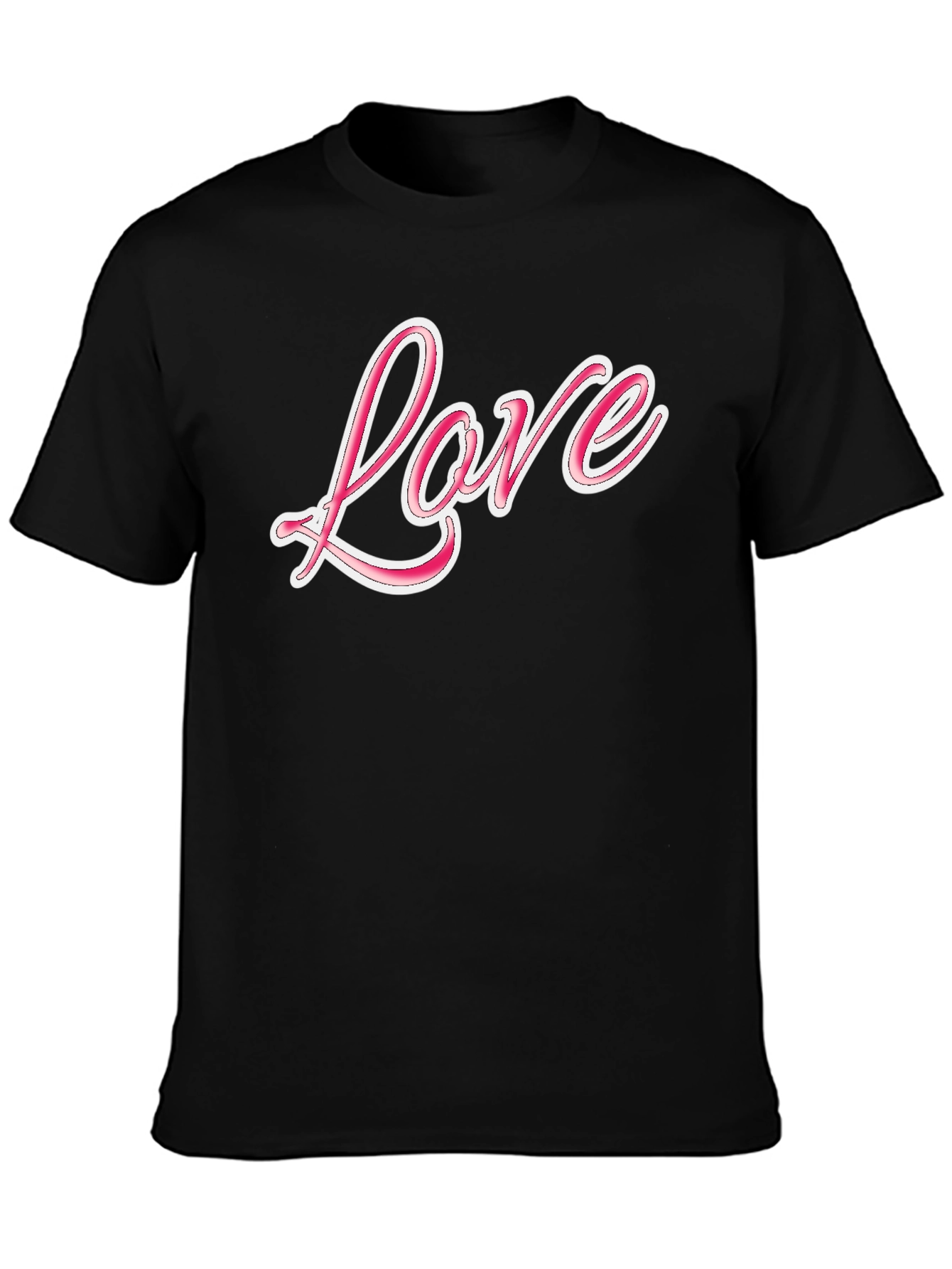 Love Graphic Print Black T-Shirt