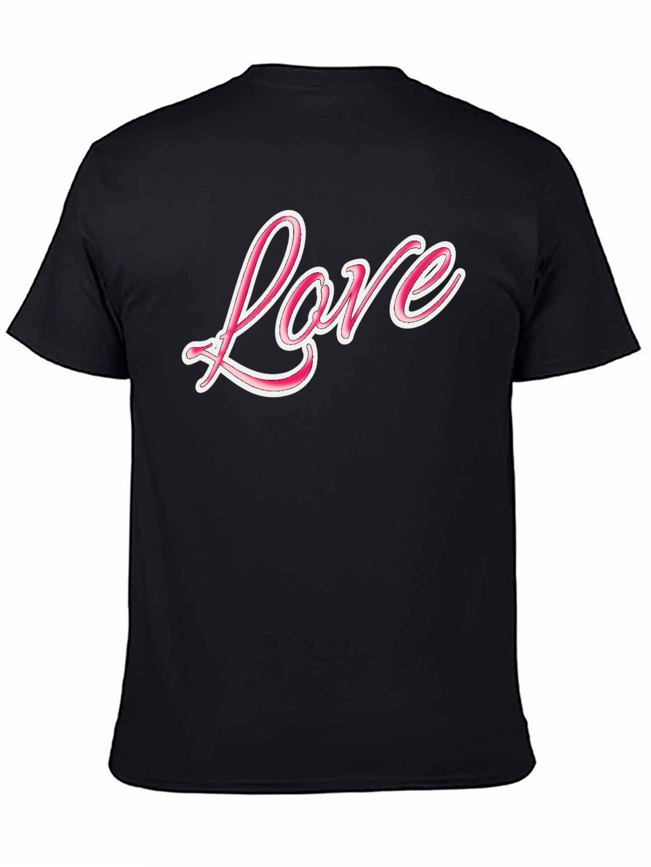 Love Graphic Print Black T-Shirt