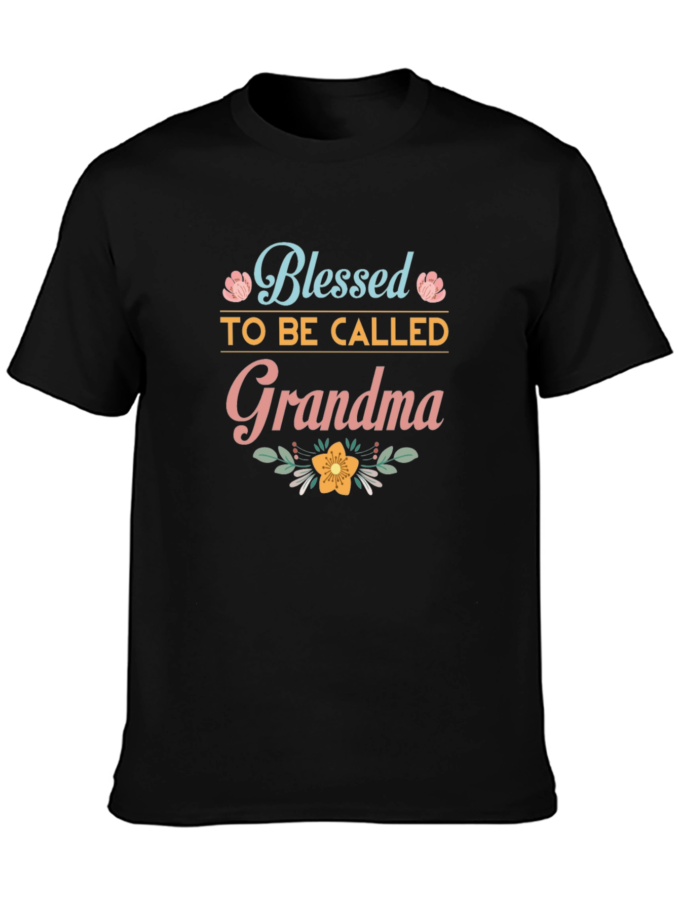 Blessed Grandma T-Shirt - Cute Floral Design