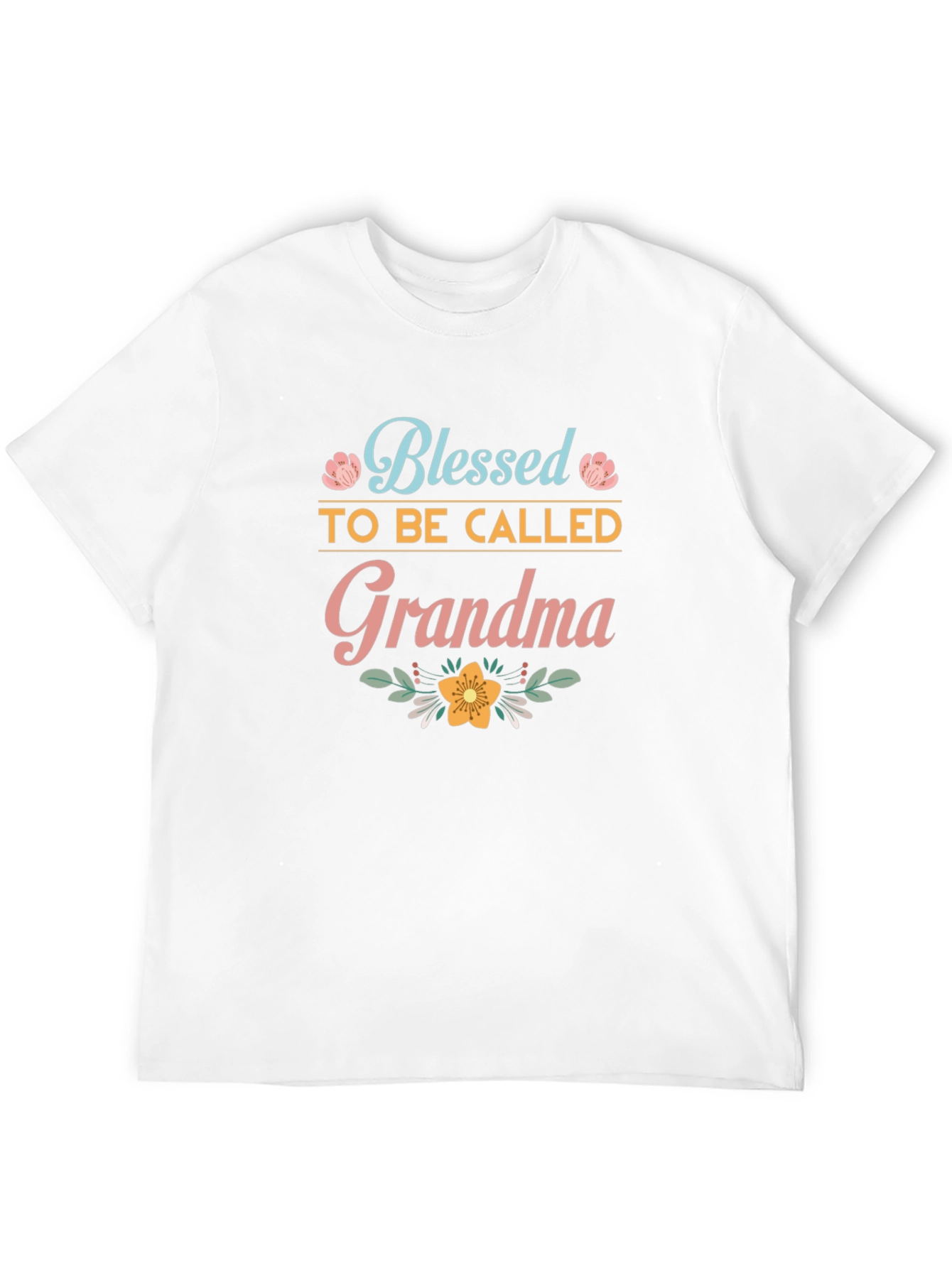 Blessed Grandma T-Shirt - Cute Floral Design