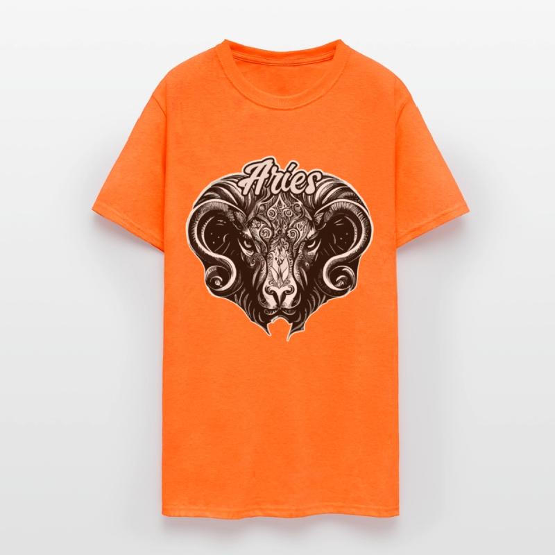 Aries Ram Astrological Sign Ornate Zodiac