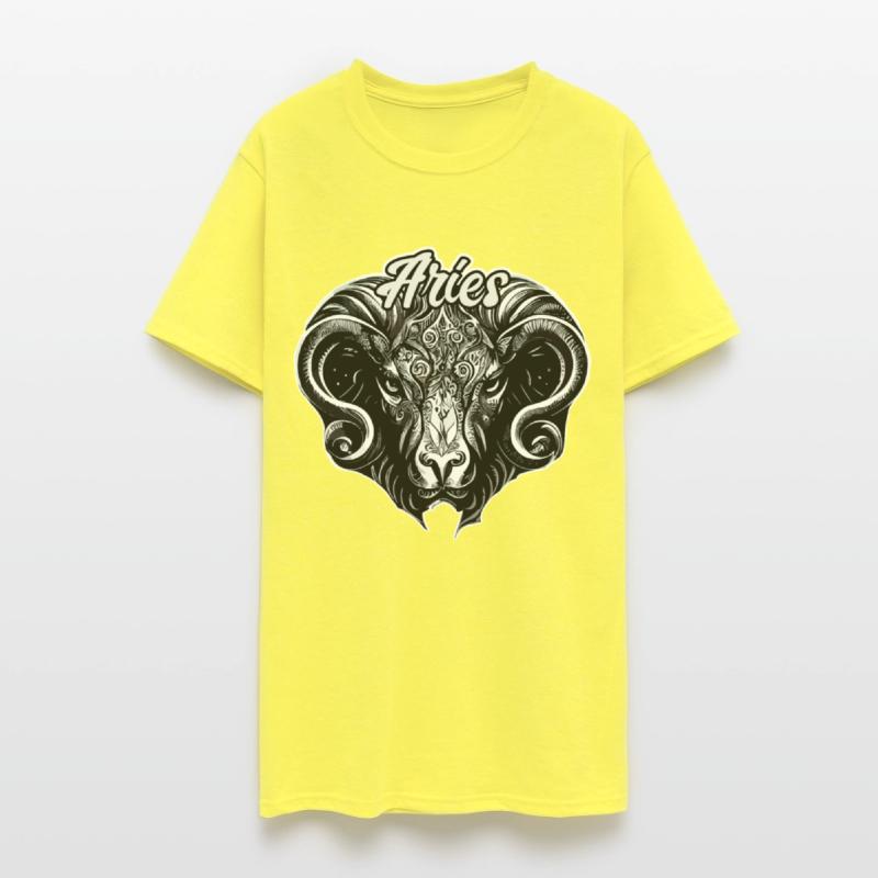 Aries Ram Astrological Sign Ornate Zodiac