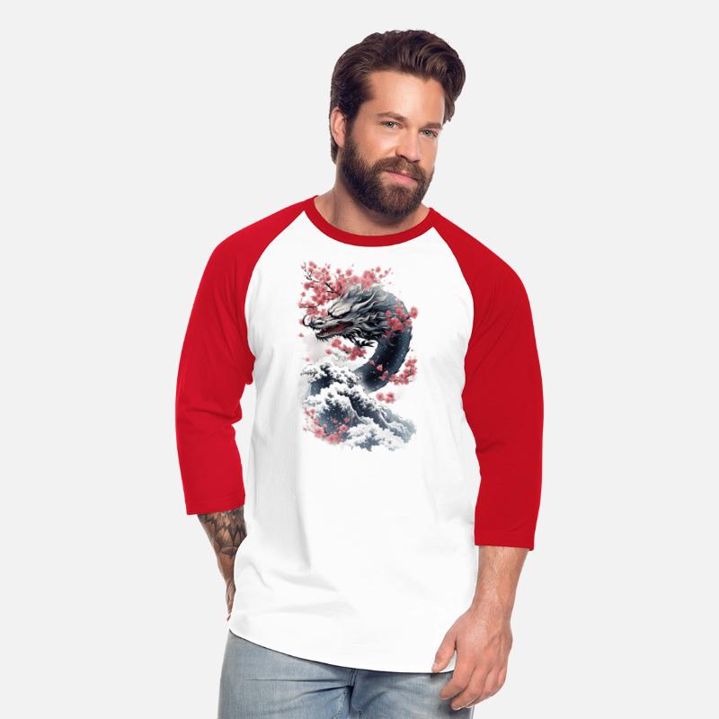 Asian Dragon Anime Japanese Sea Waves