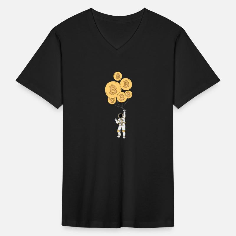 Astronaut Bitcoin Balloon Stock Market Trader