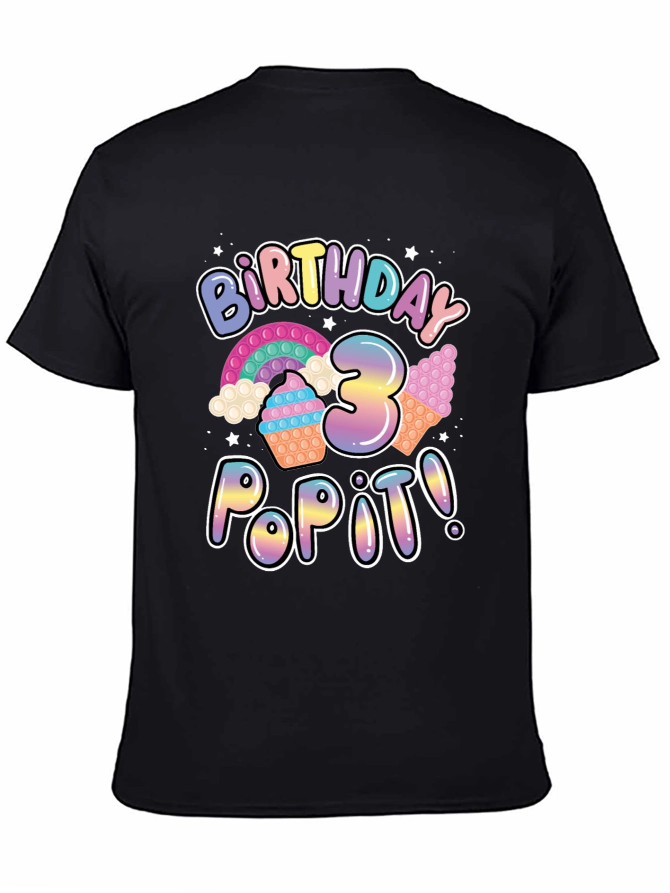 Birthday 3 Pop It T-Shirt Fun Party Wear
