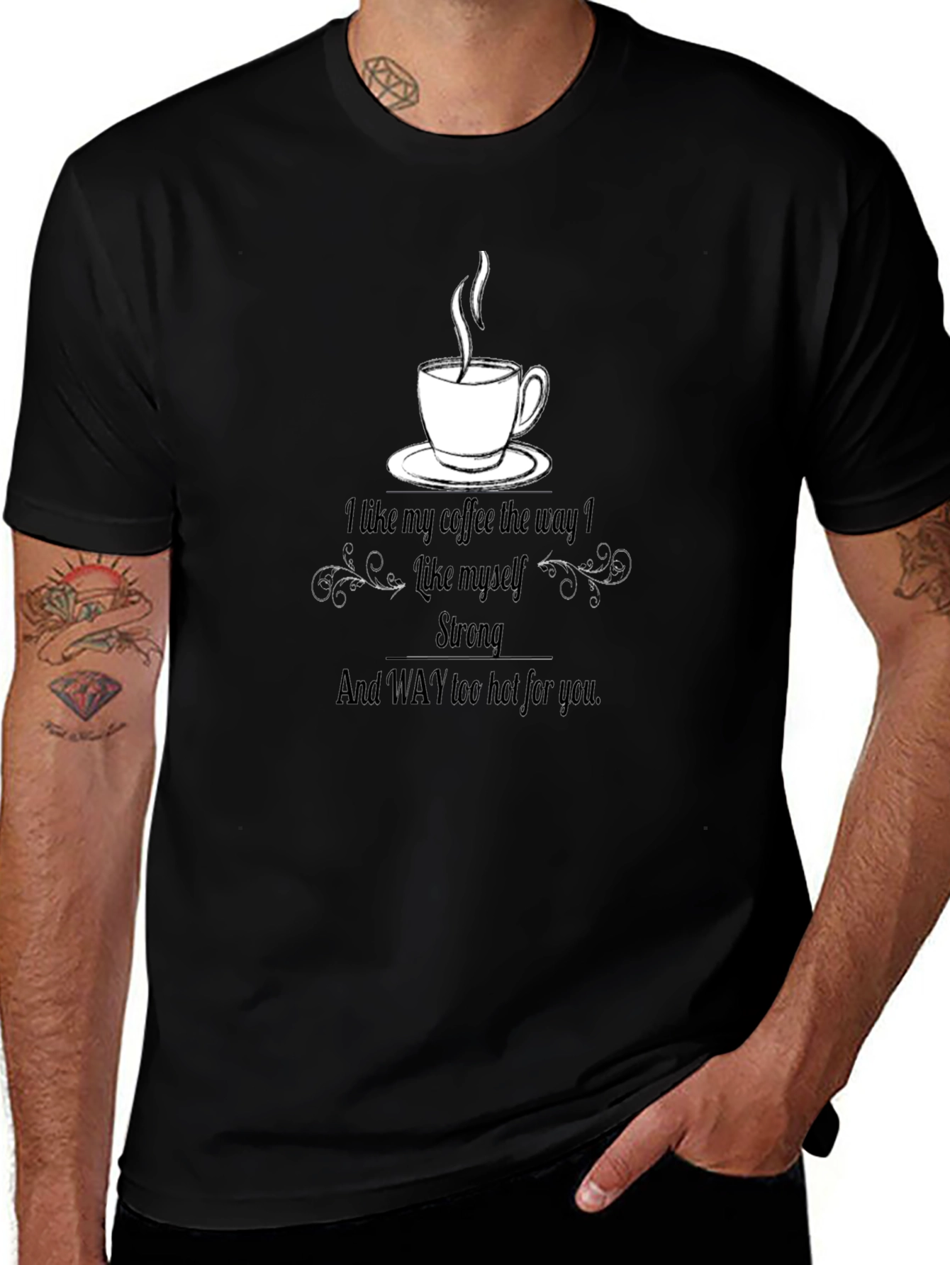 Coffee Lovers Black Graphic T-Shirt