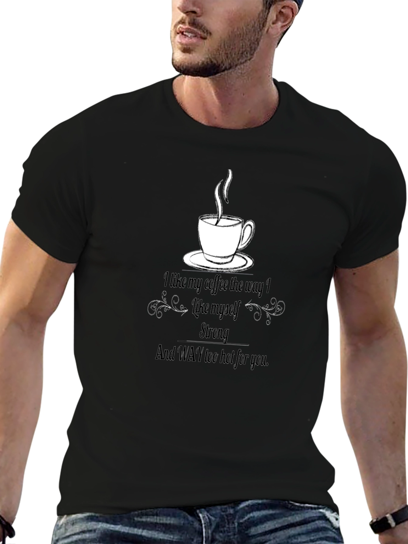 Coffee Lovers Black Graphic T-Shirt