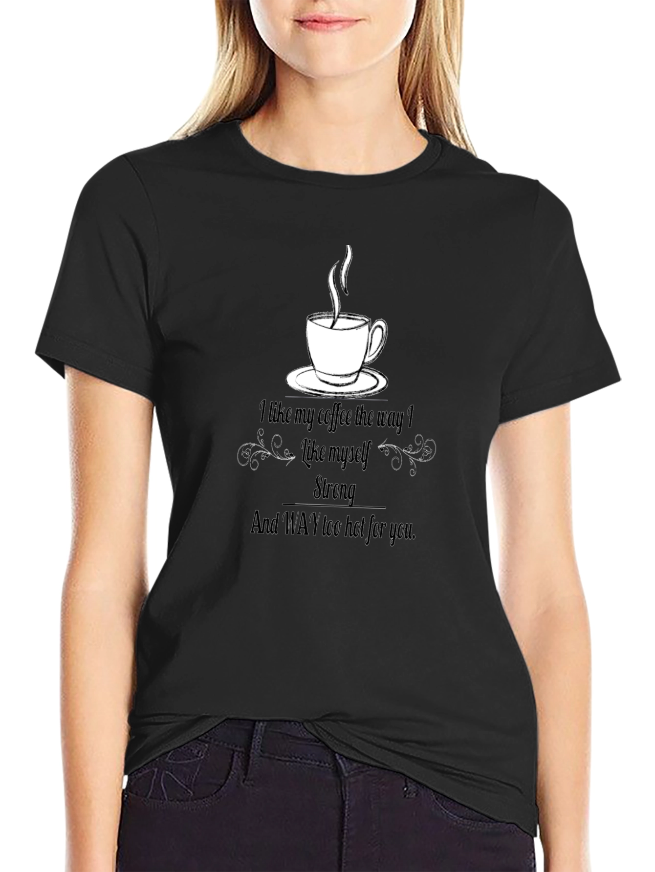 Coffee Lovers Black Graphic T-Shirt