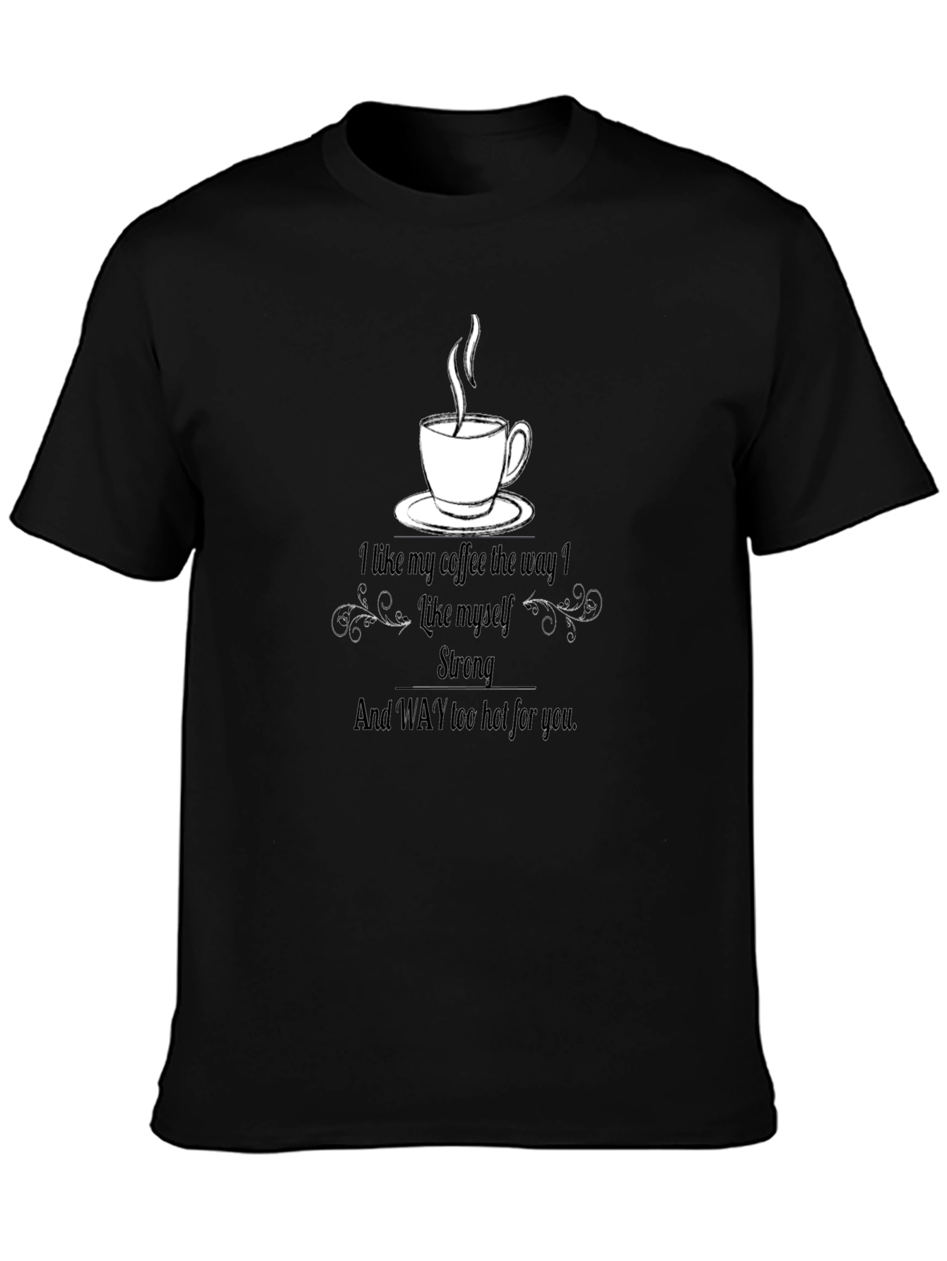Coffee Lovers Black Graphic T-Shirt