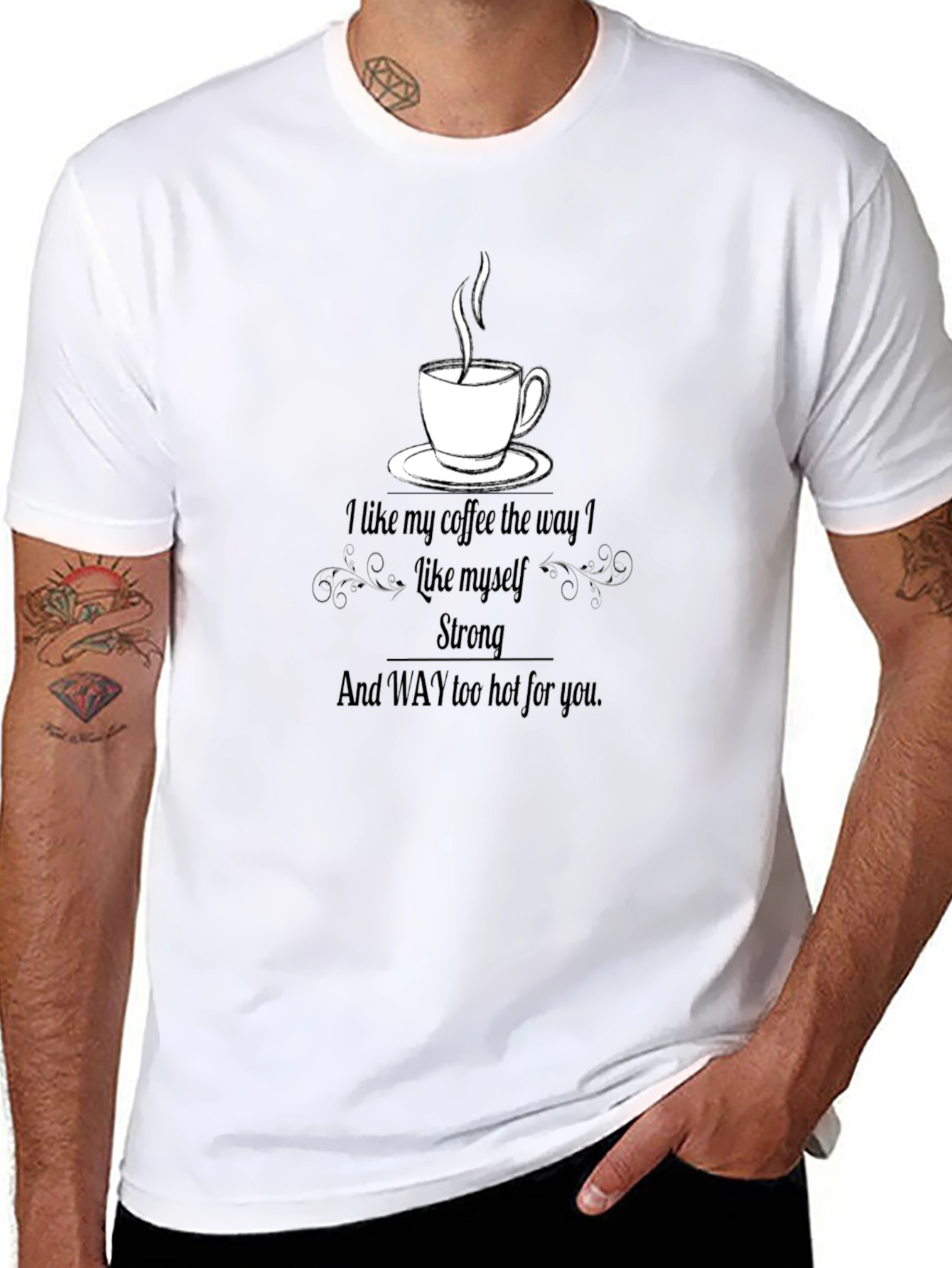 Coffee Lovers Black Graphic T-Shirt