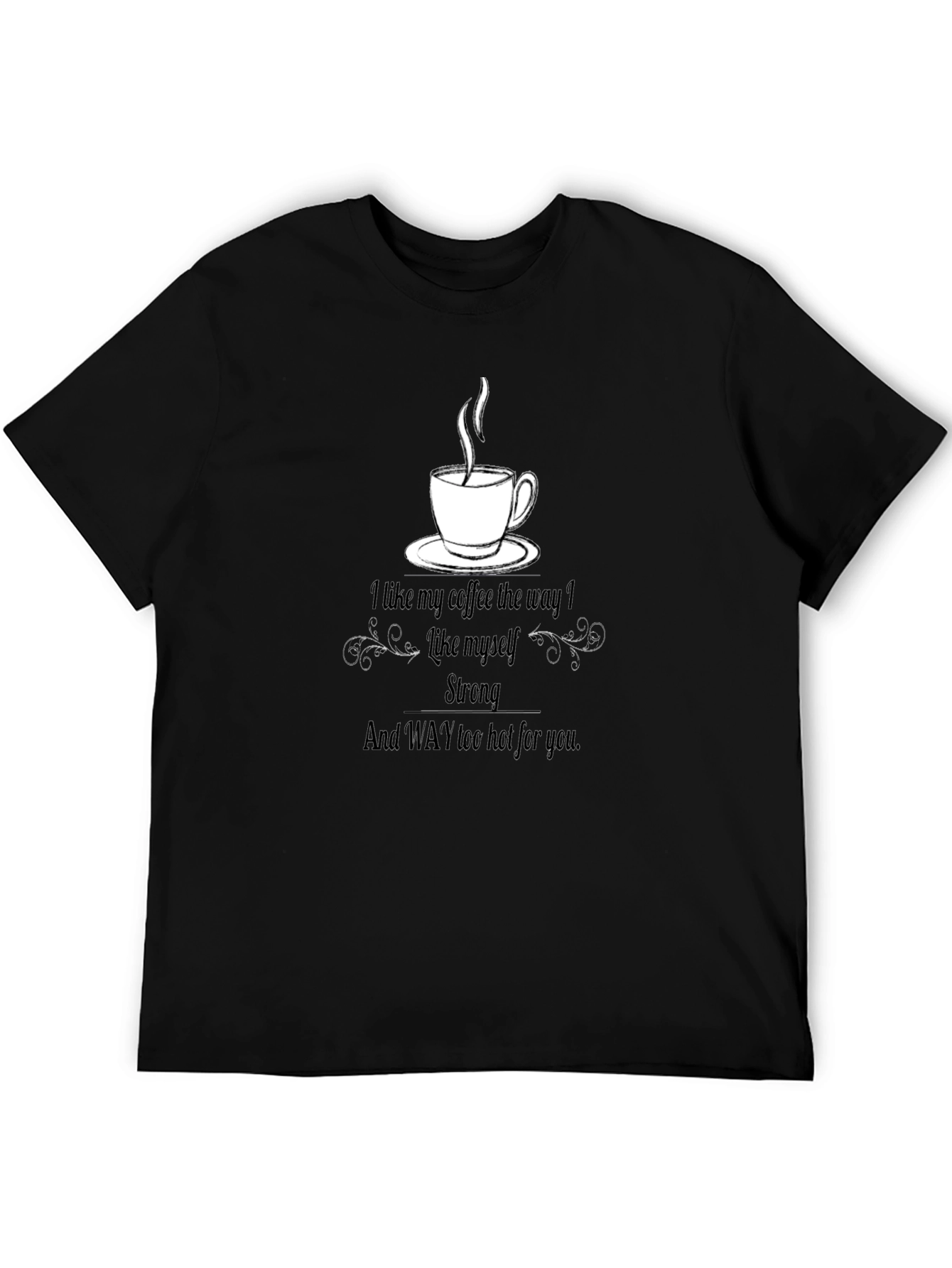 Coffee Lovers Black Graphic T-Shirt
