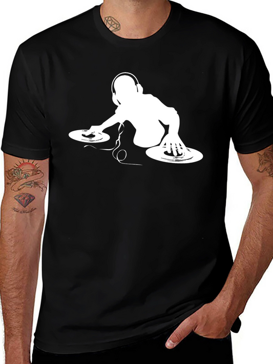 DJ Silhouette Graphic Tee - Black