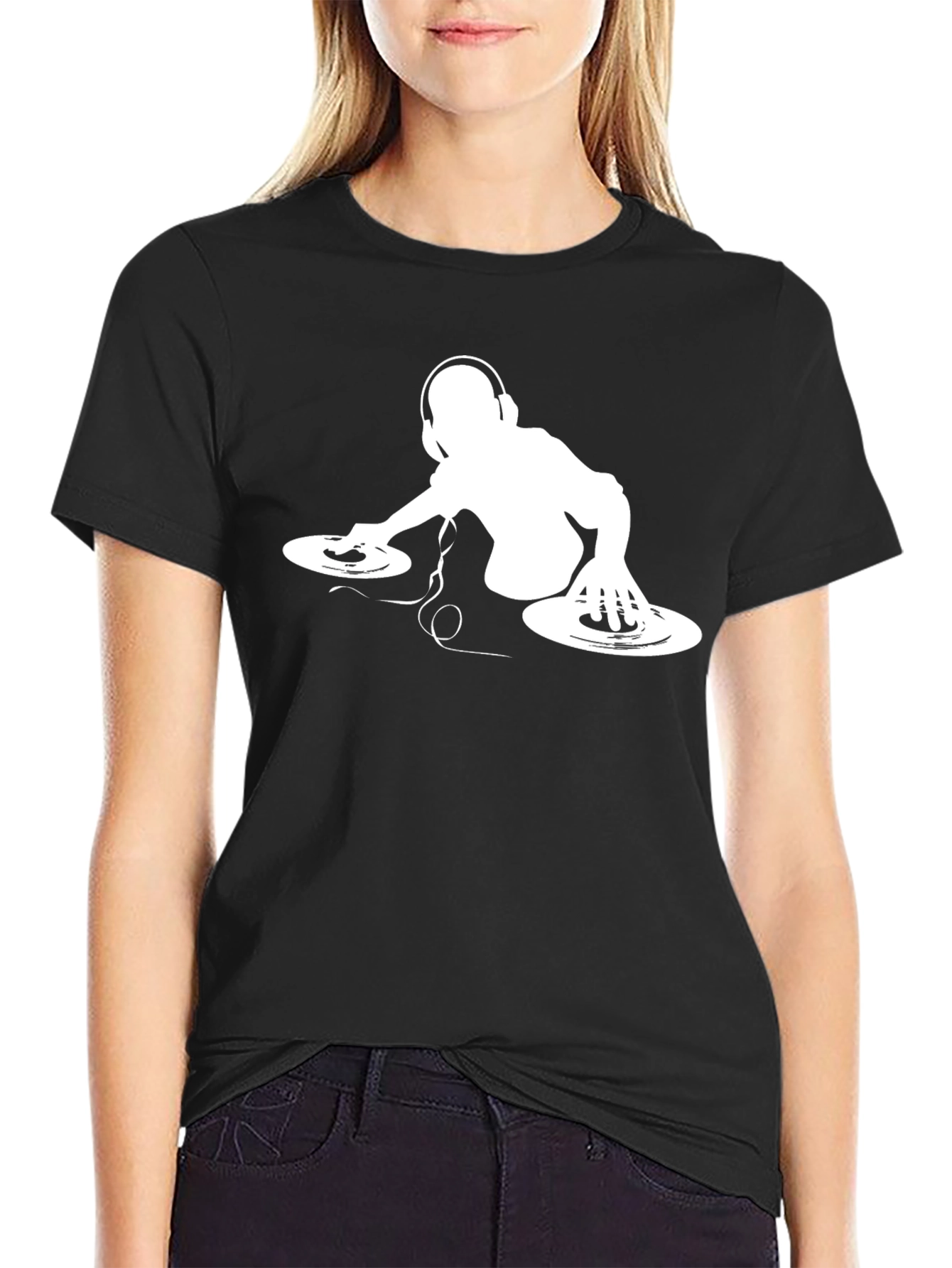 DJ Silhouette Graphic Tee - Black