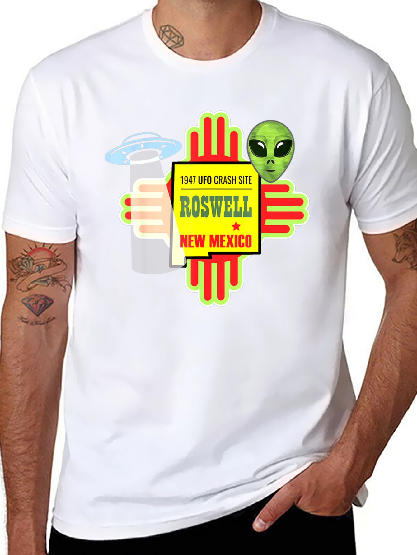 Roswell UFO Crash Site Graphic Tee