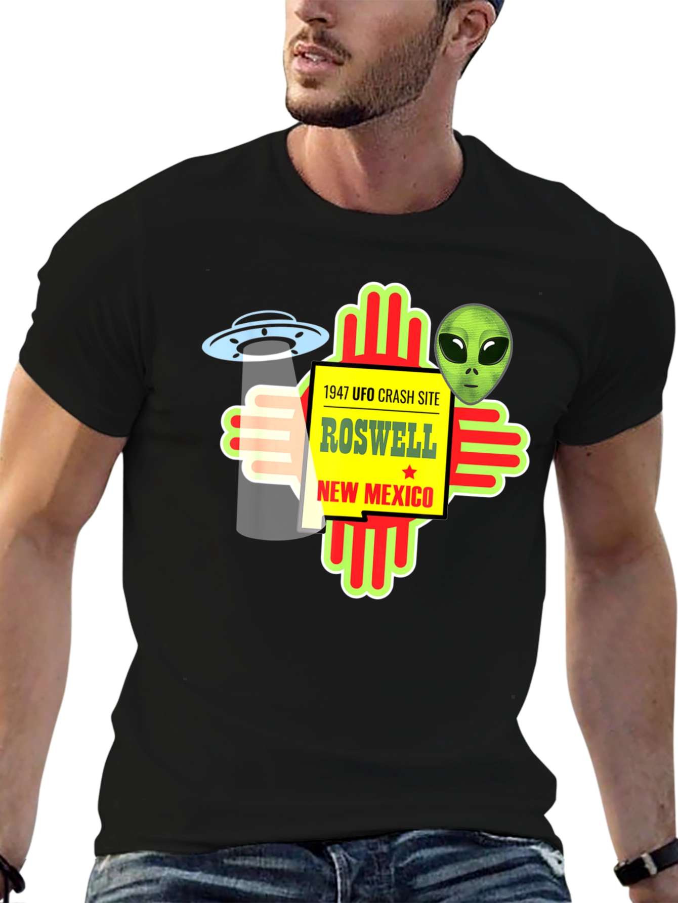 Roswell UFO Crash Site Graphic Tee