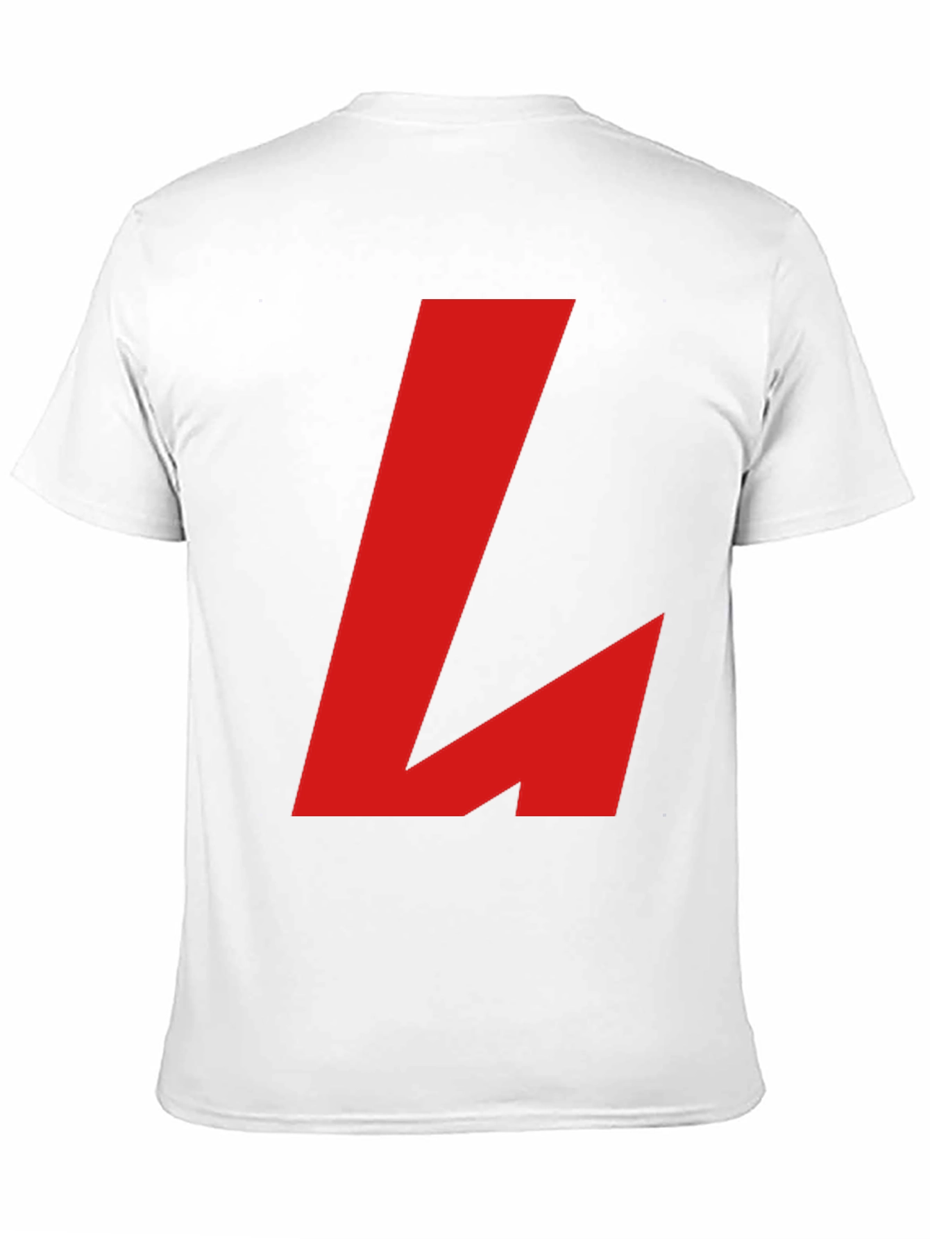 Bold Red L Graphic Black T-Shirt