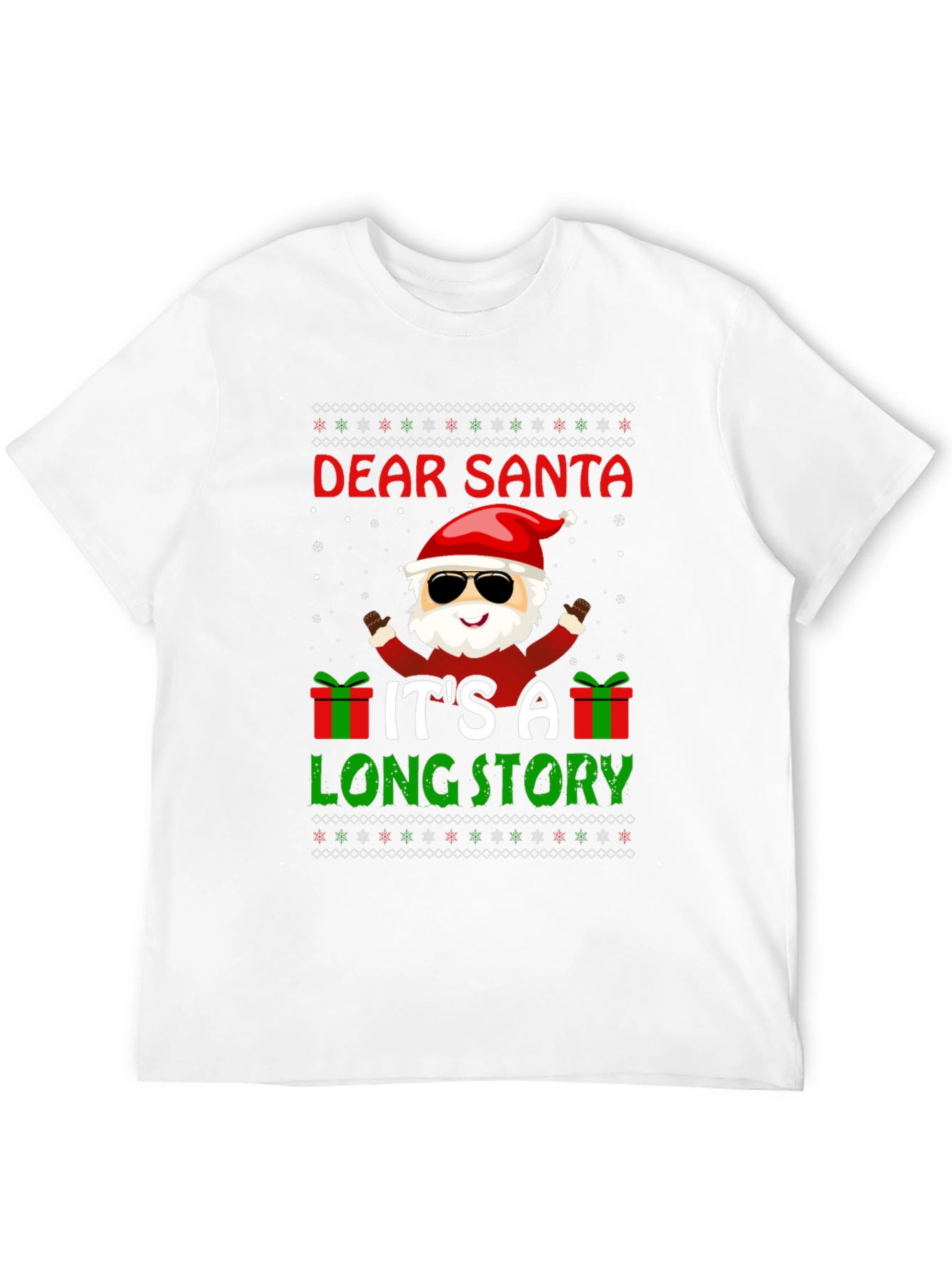 Dear Santa Funny Christmas Graphic T-Shirt