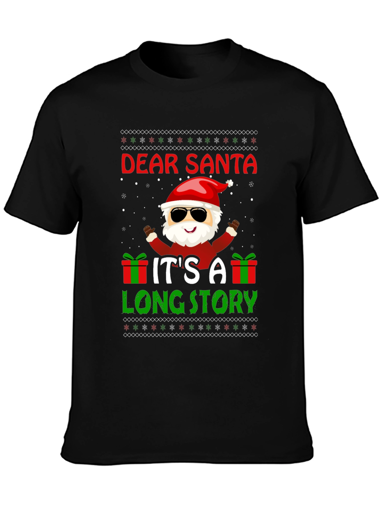 Dear Santa Funny Christmas Graphic T-Shirt