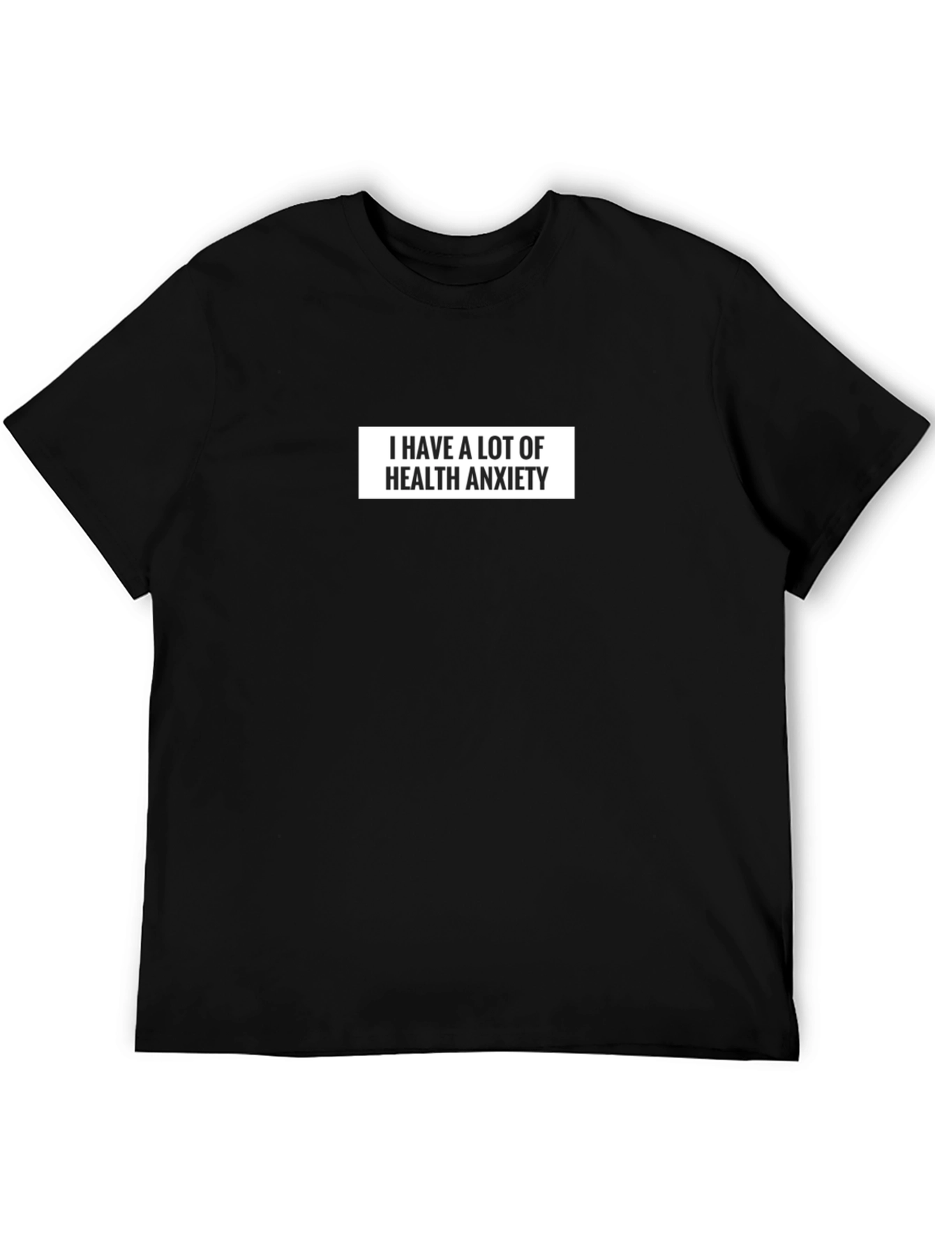 Health Anxiety Graphic T-Shirt - Black Cotton Tee