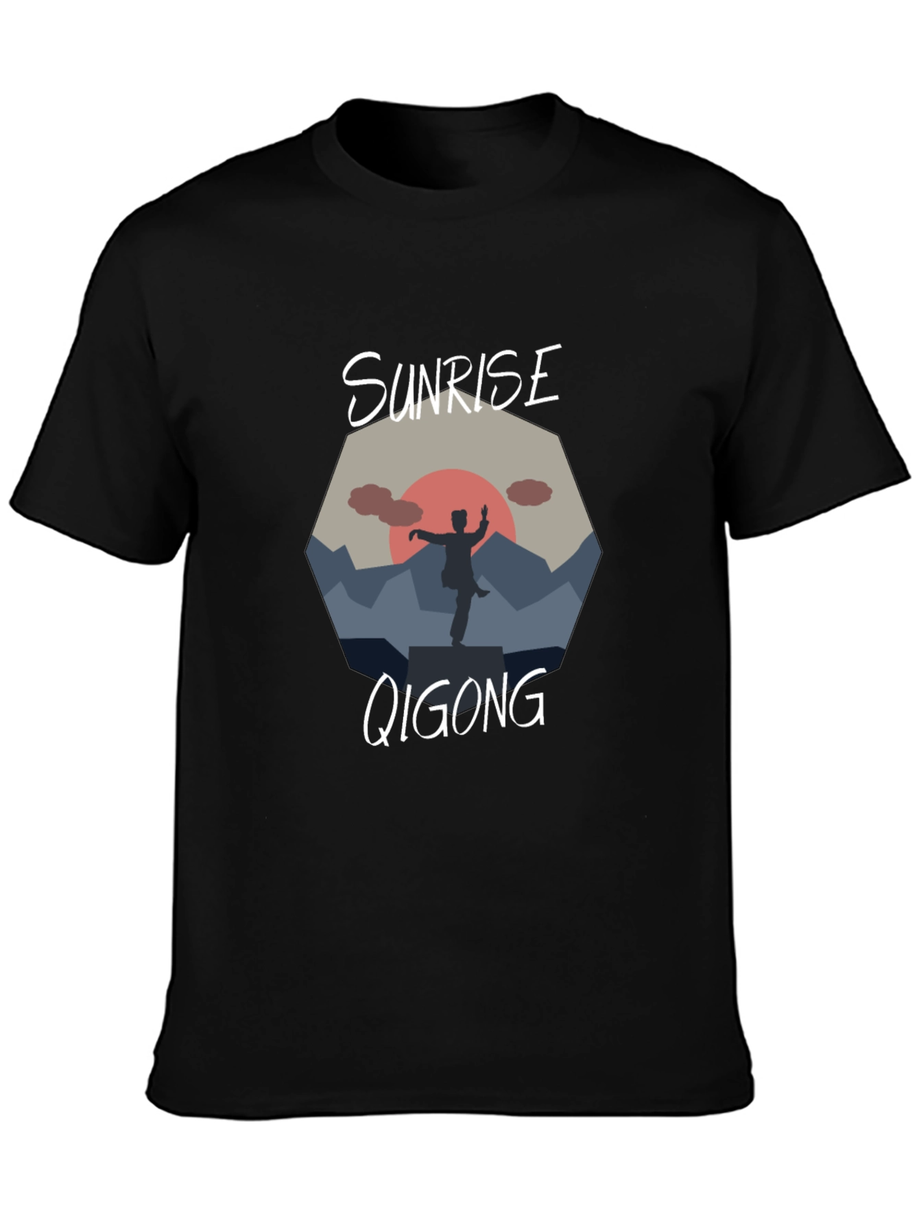Sunrise Qigong T-Shirt - Meditative Design