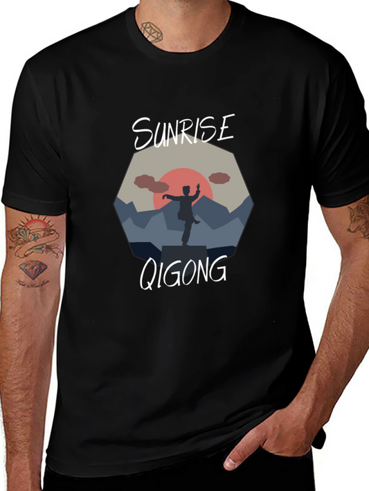 Sunrise Qigong T-Shirt - Meditative Design