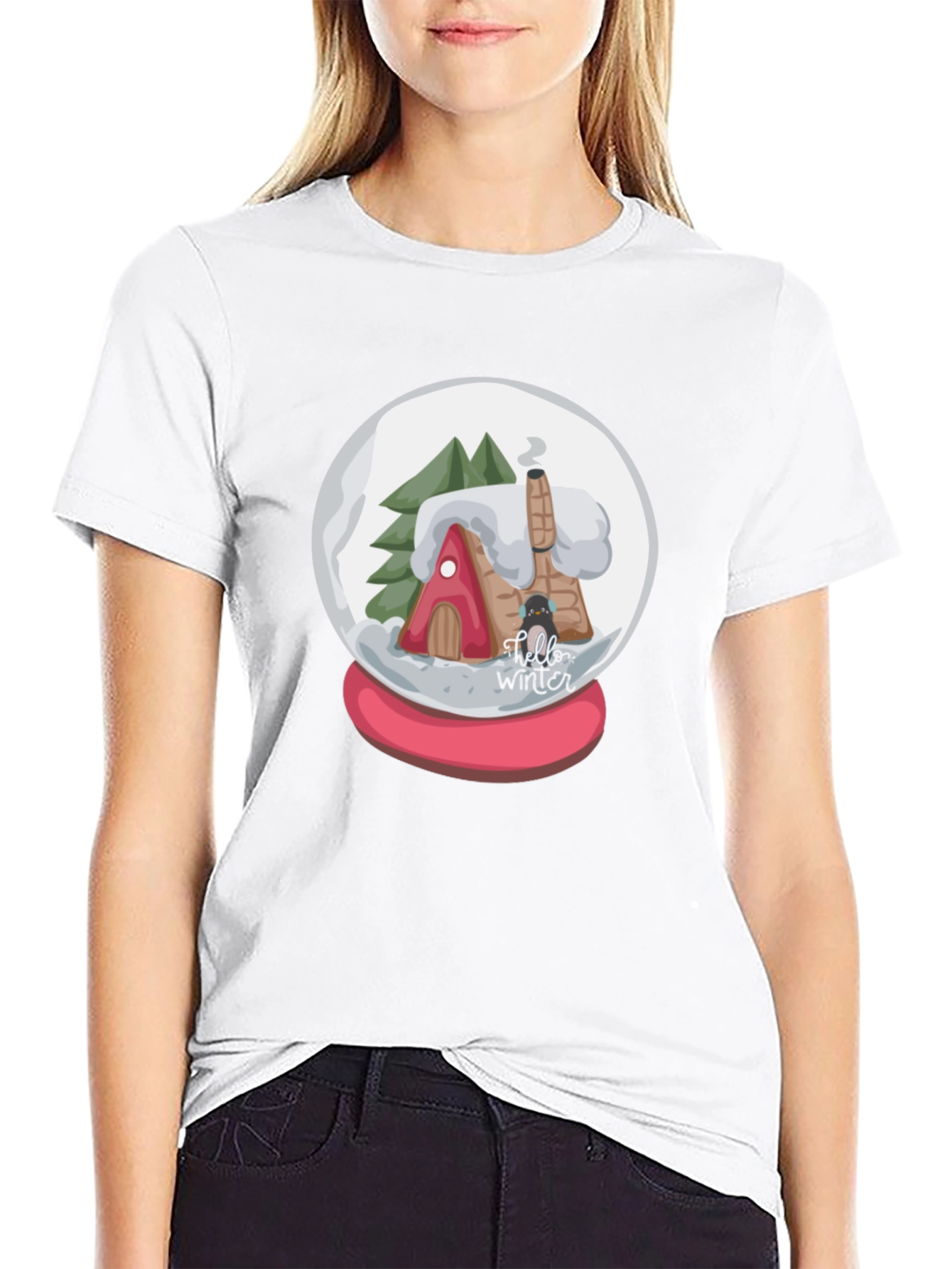 Winter Snow Globe Graphic Tee - Holiday Ready!