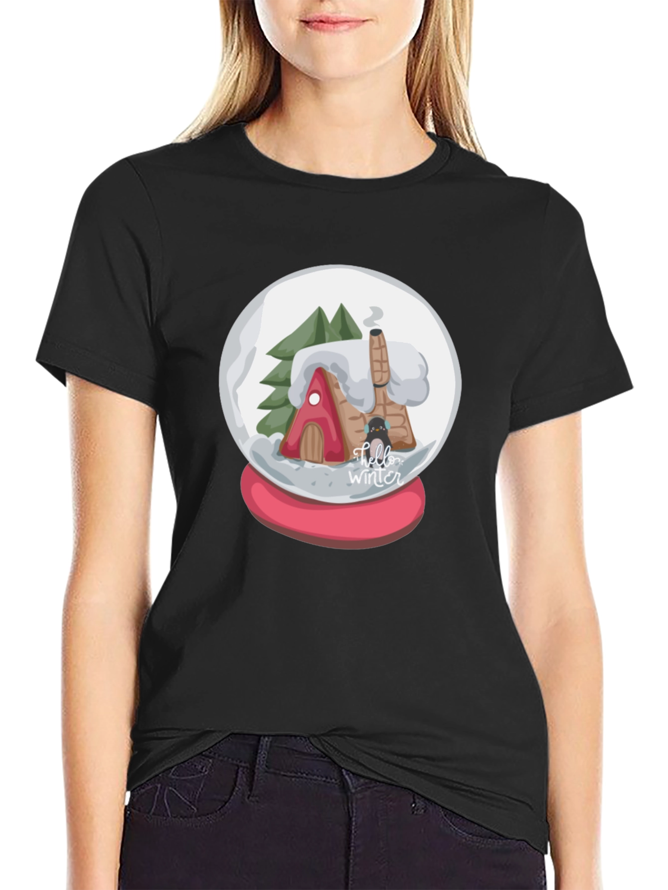 Winter Snow Globe Graphic Tee - Holiday Ready!