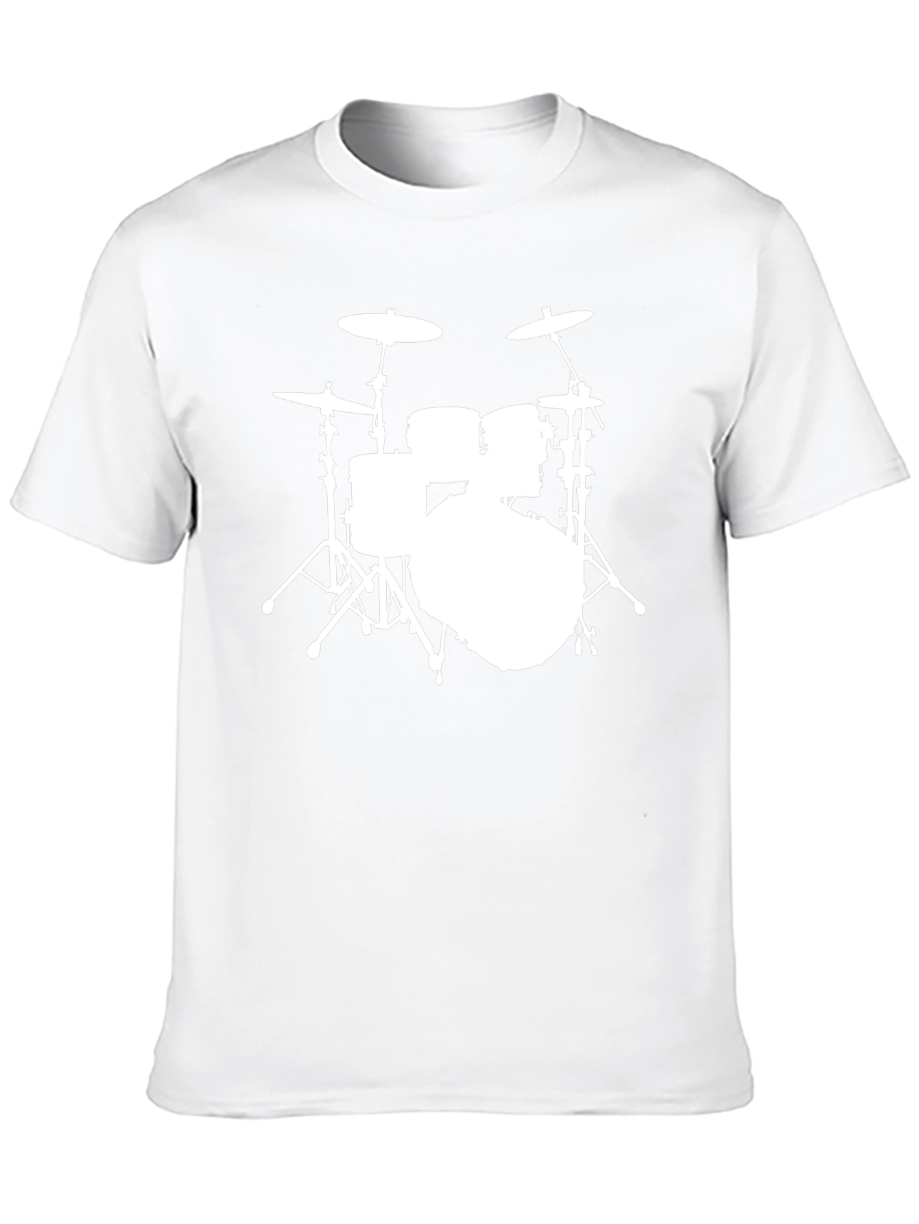 Drum Kit Graphic Tee - Black Cotton Musician T-Shirt