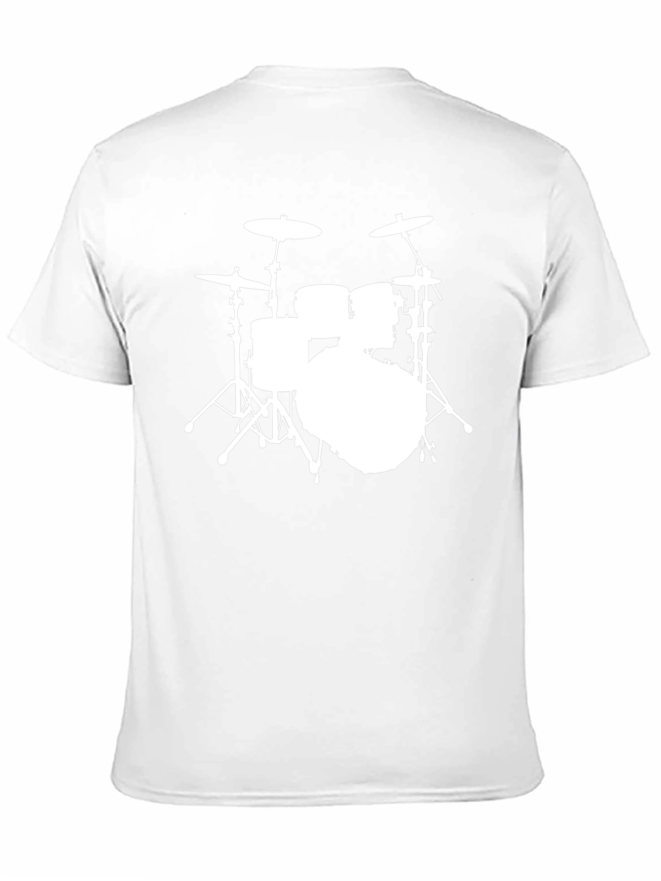 Drum Kit Graphic Tee - Black Cotton Musician T-Shirt