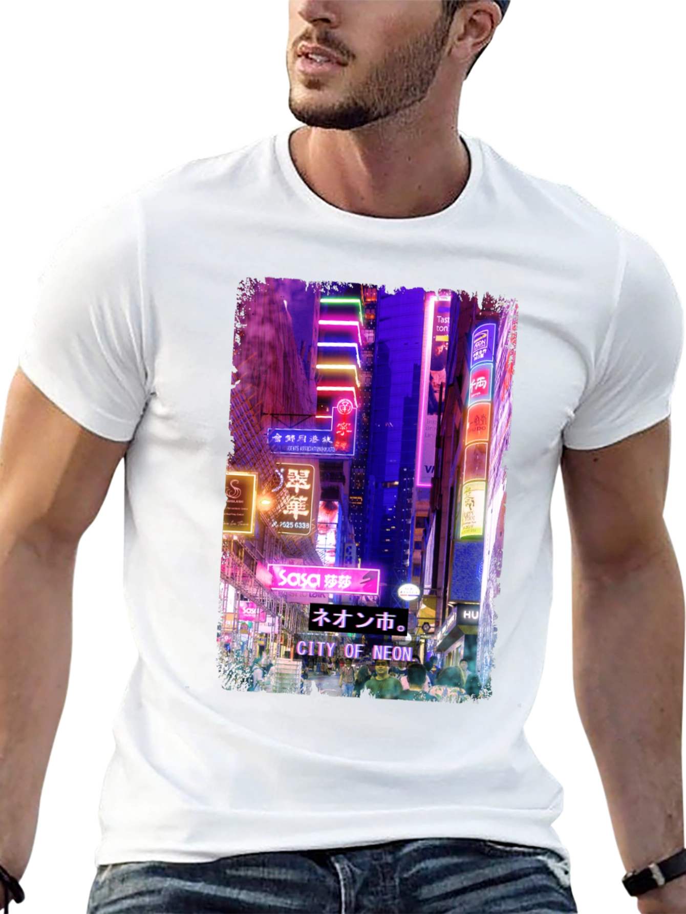 City of Neon Graphic T-Shirt
