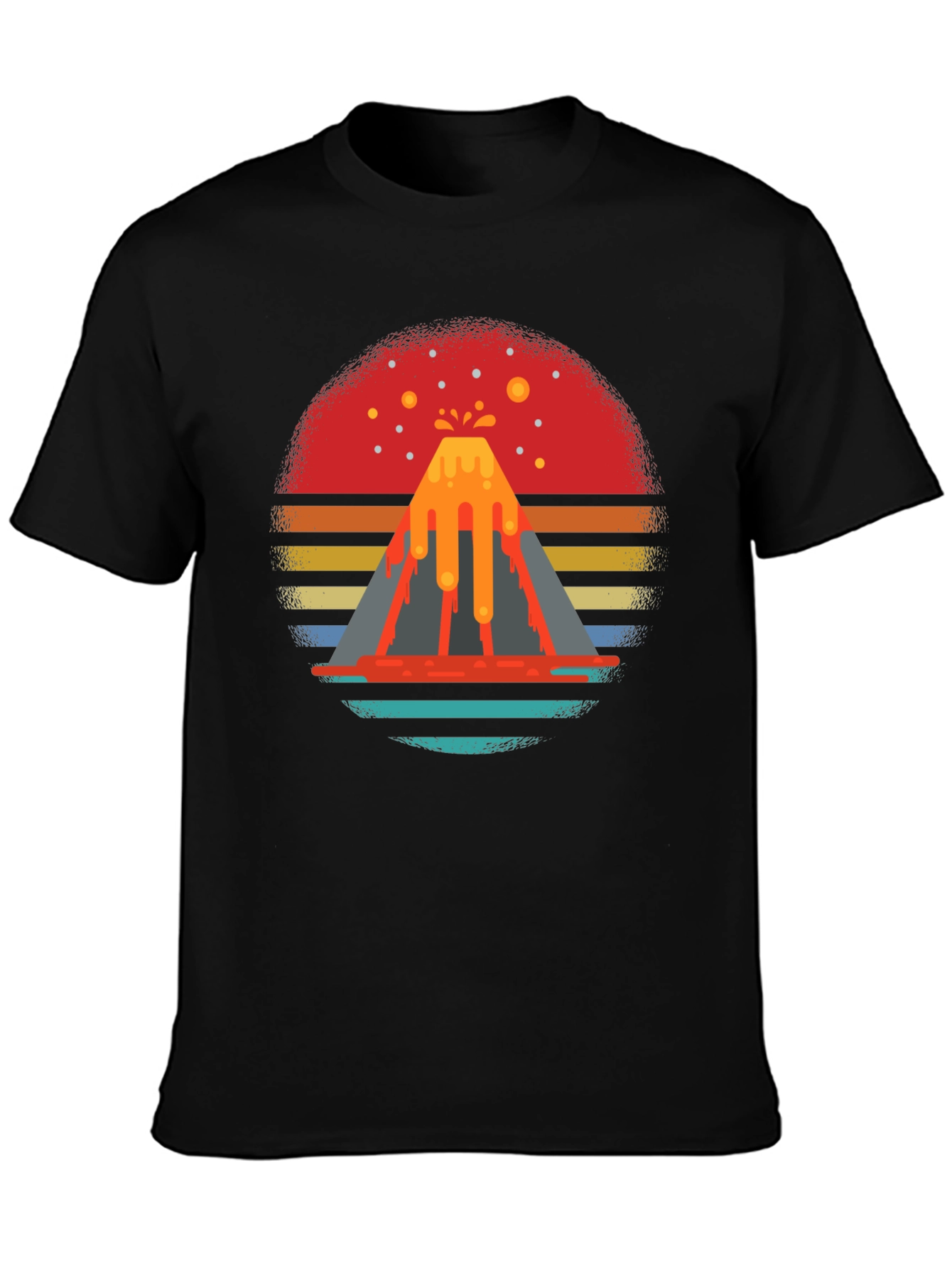 Retro Volcano T-Shirt - Lava Peak Graphic Tee