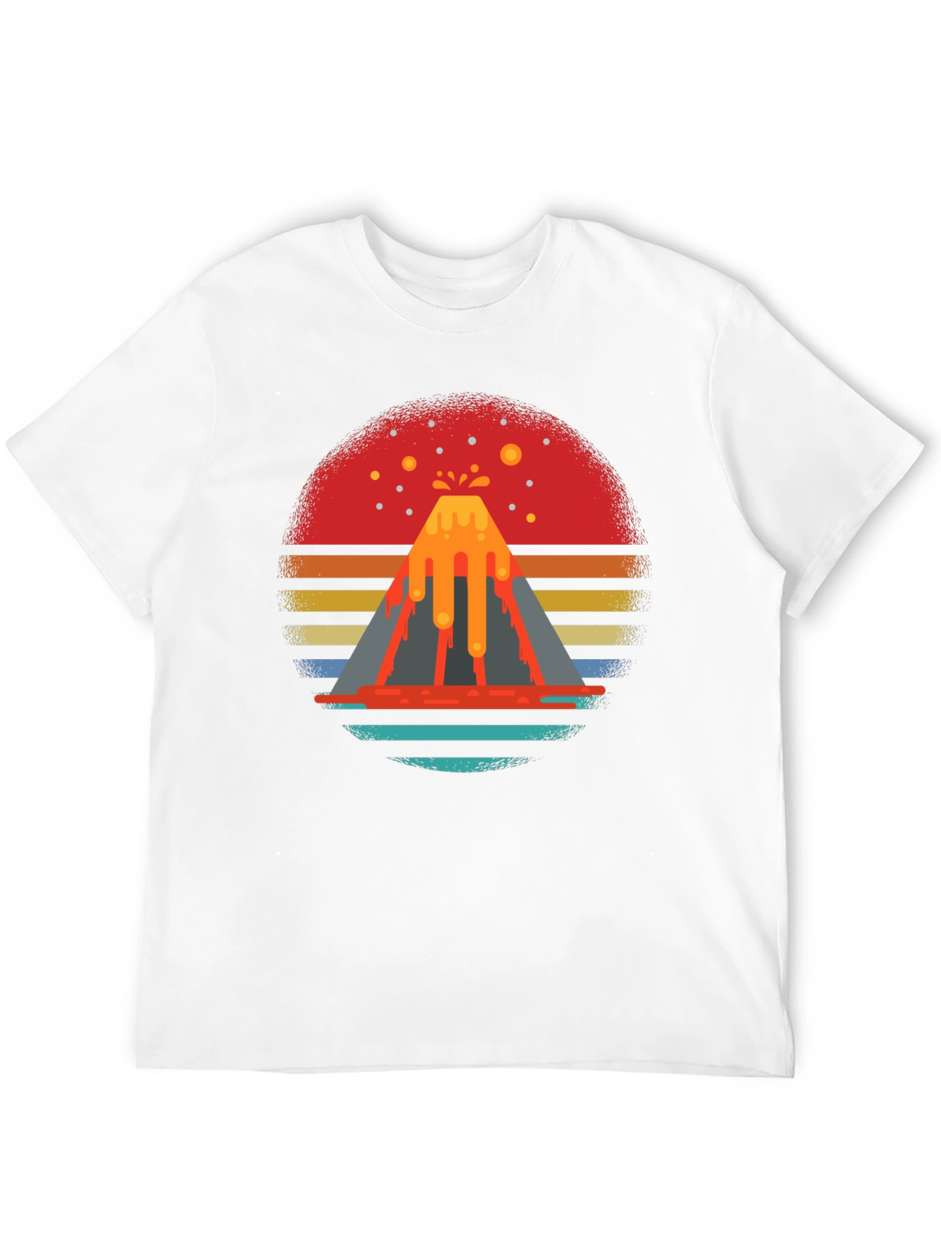 Retro Volcano T-Shirt - Lava Peak Graphic Tee