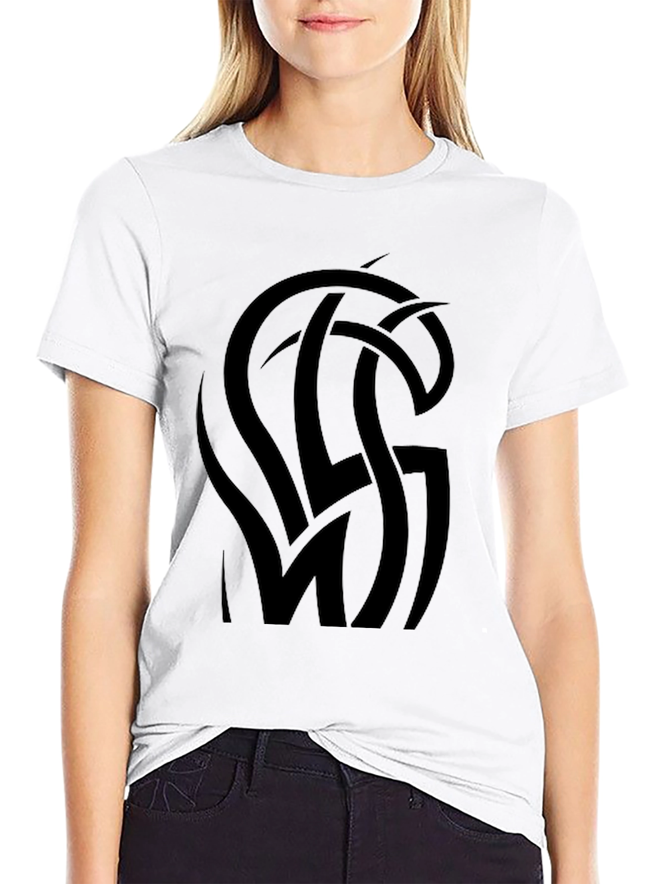 Black Graphic Tee - Tribal Knot Design