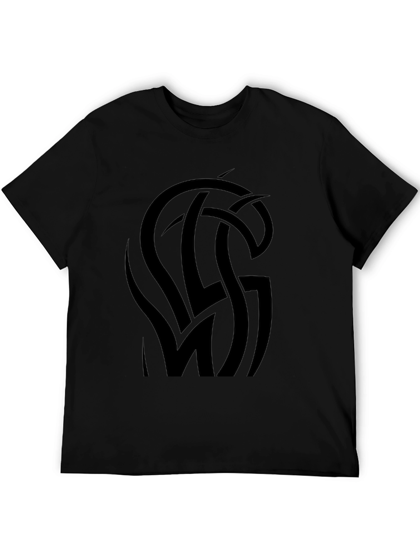 Black Graphic Tee - Tribal Knot Design