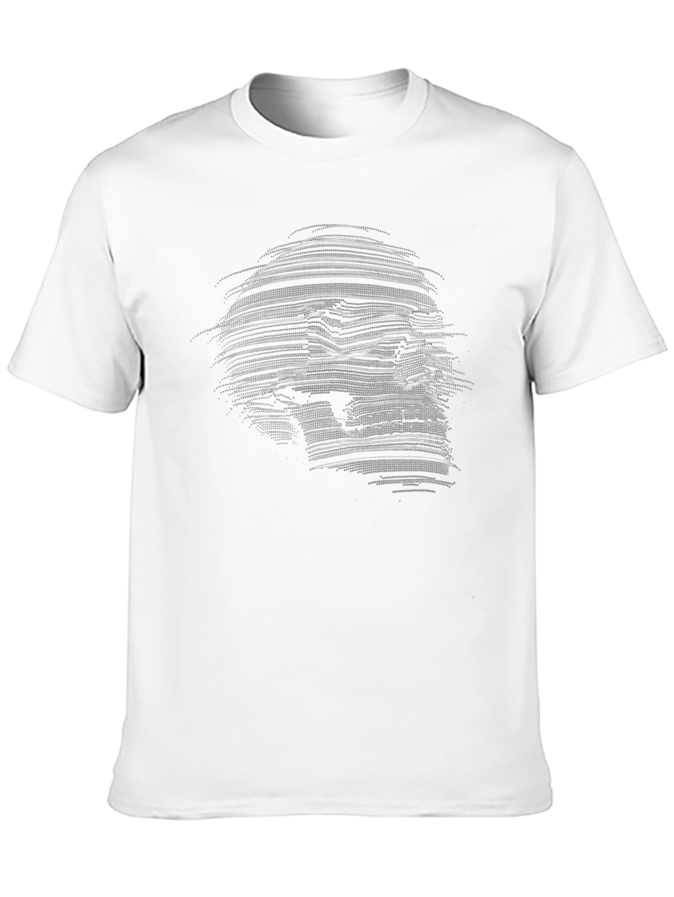 Skull Illusion Graphic Print Black T-Shirt