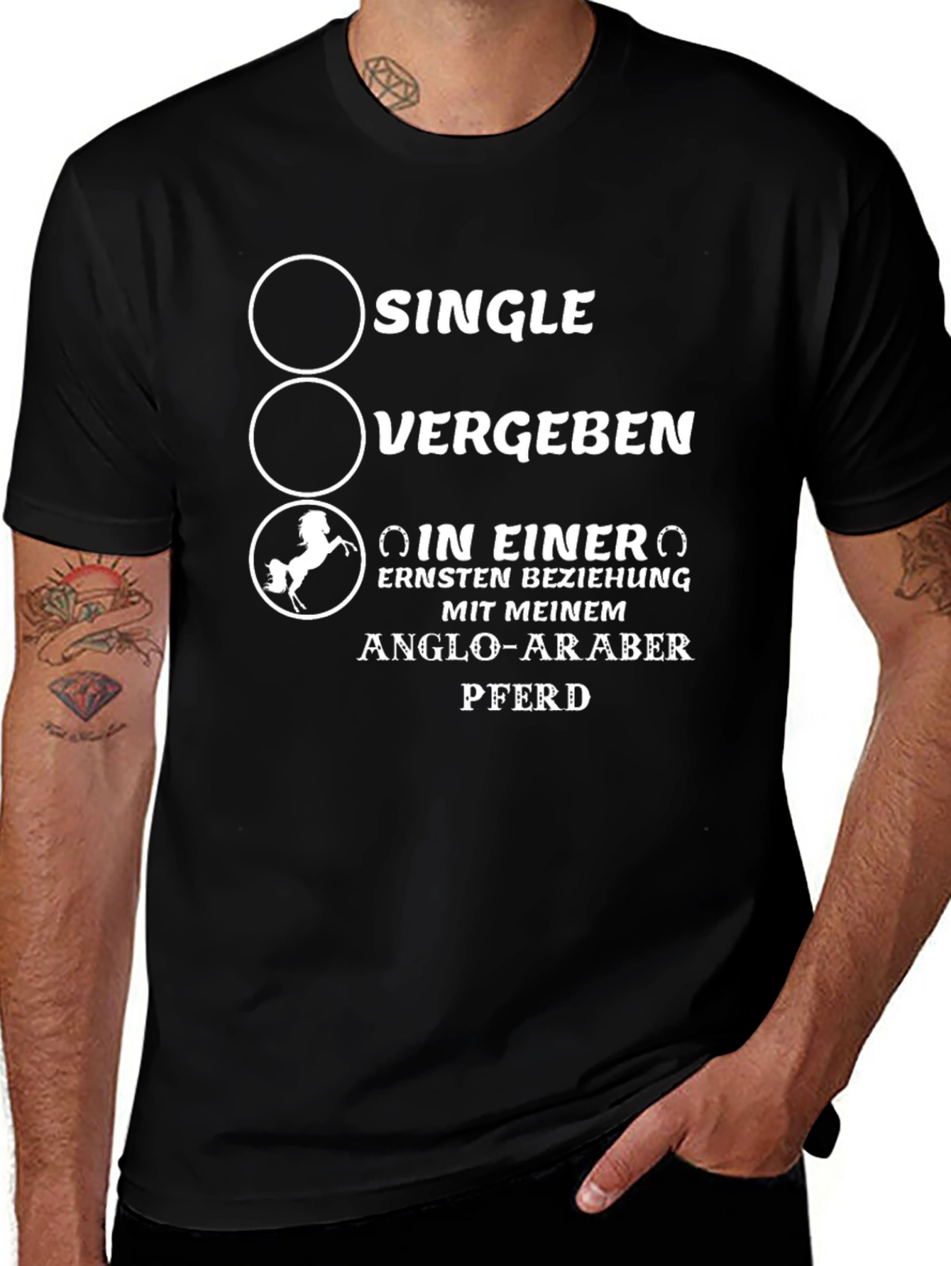 Single Vergeben Anglo-Araber Pferd T-Shirt