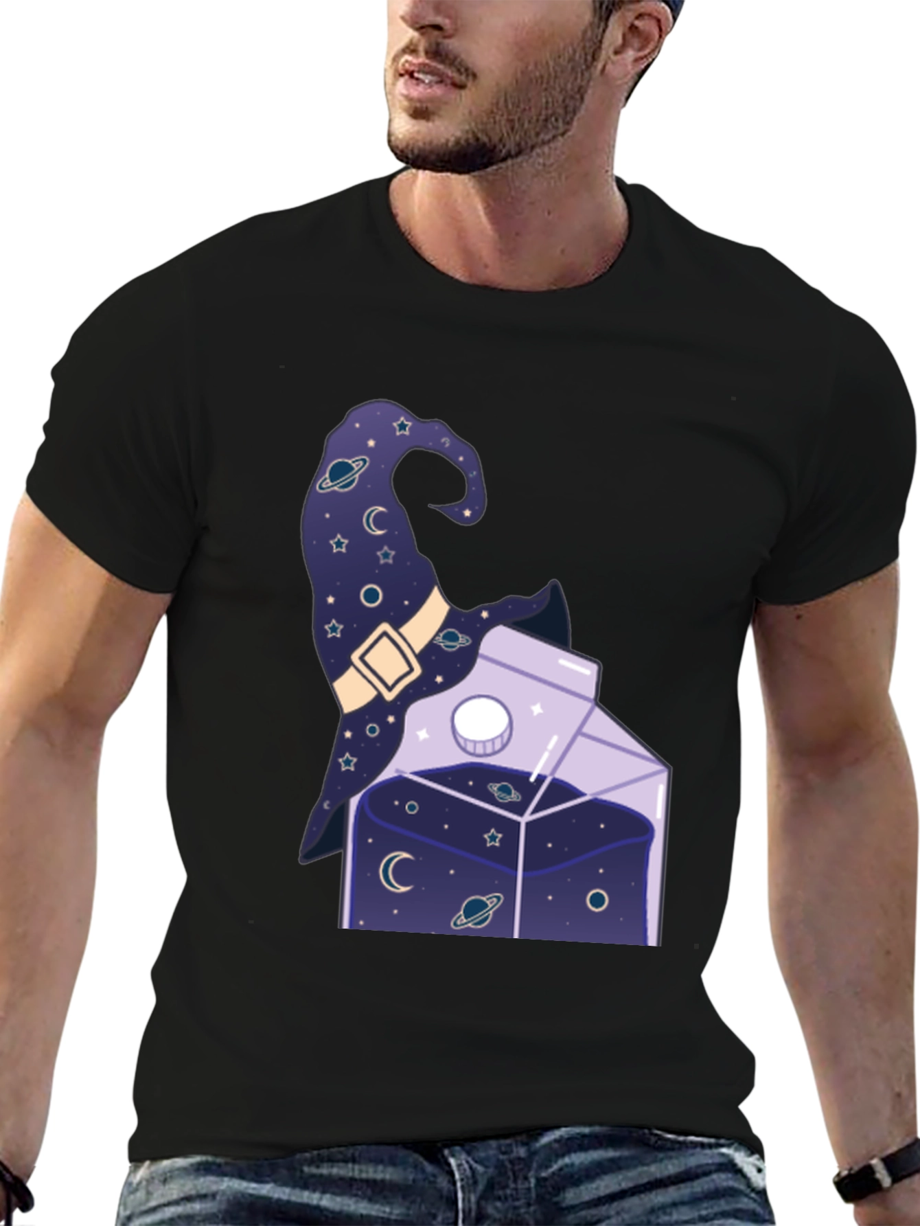 Cosmic Witchs Brew T-Shirt - Galaxy Milk Carton