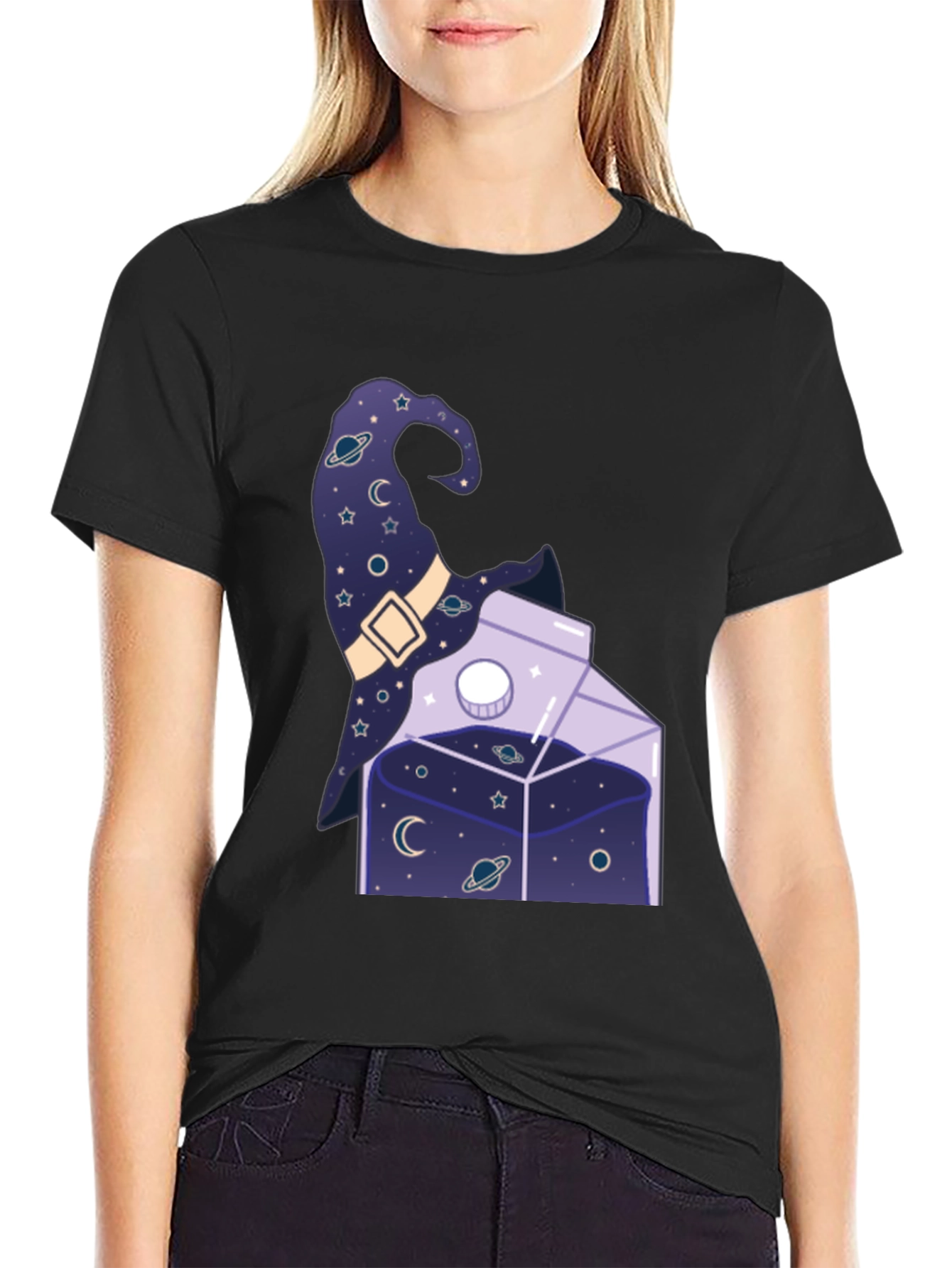Cosmic Witchs Brew T-Shirt - Galaxy Milk Carton