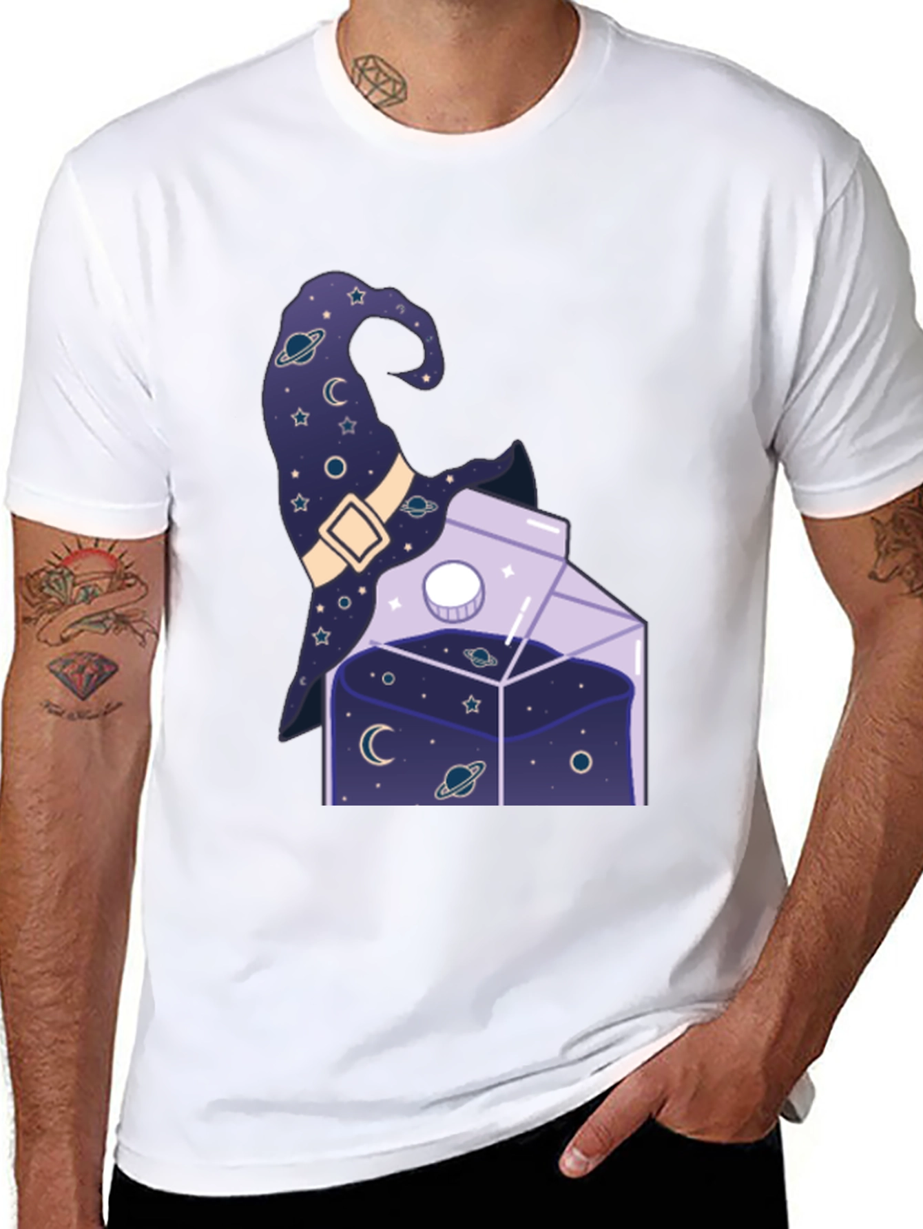 Cosmic Witchs Brew T-Shirt - Galaxy Milk Carton