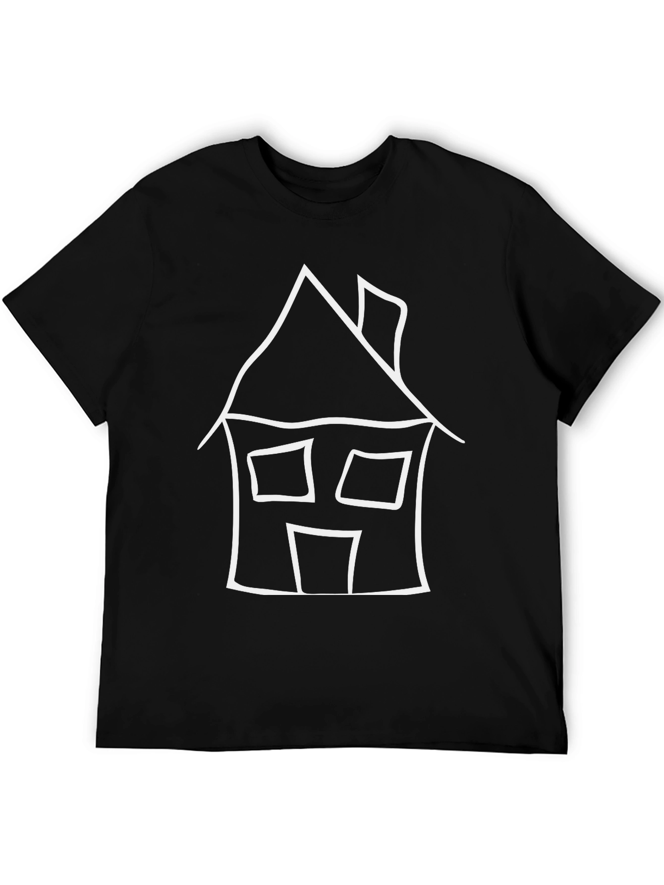 House Drawing Black T-Shirt