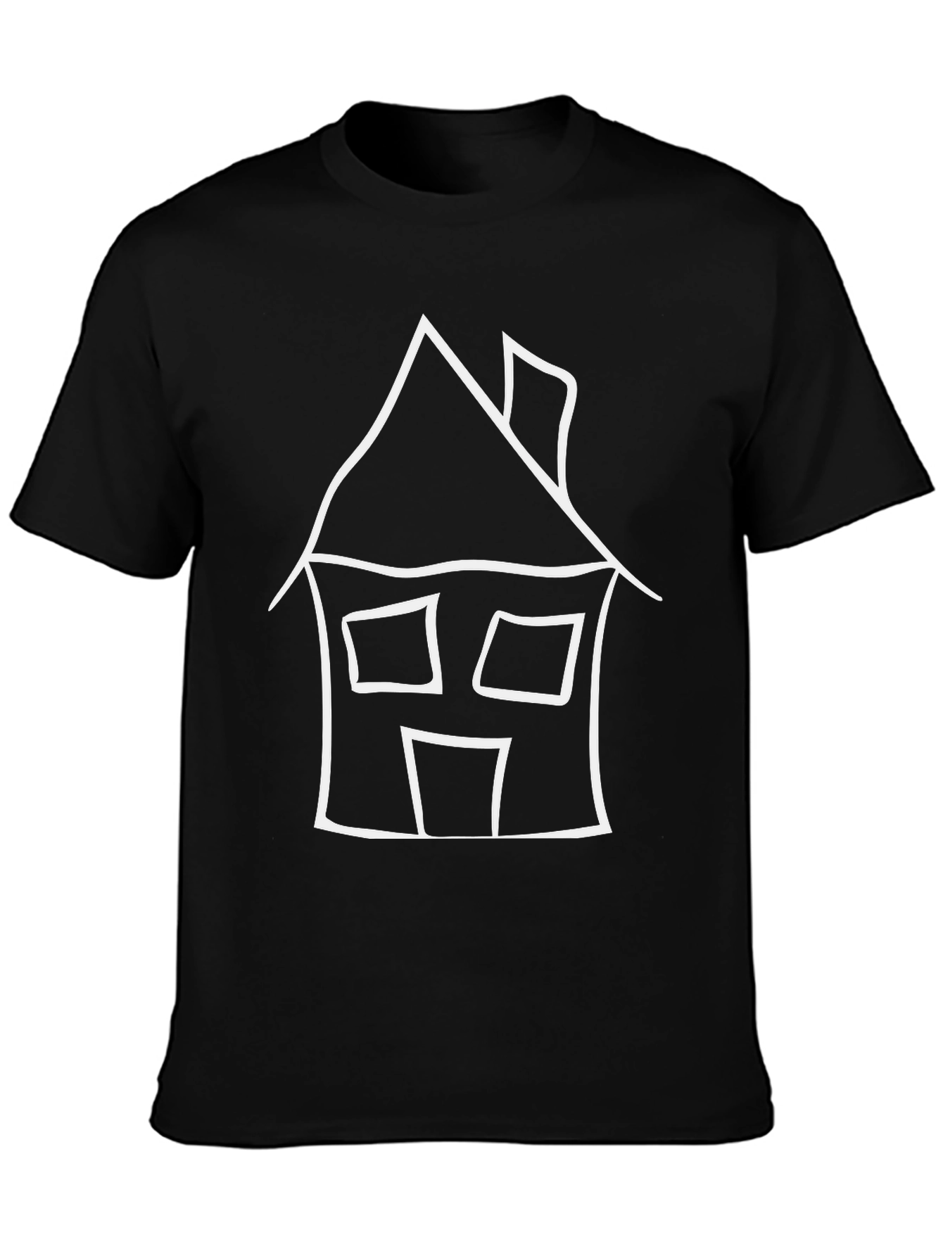 House Drawing Black T-Shirt
