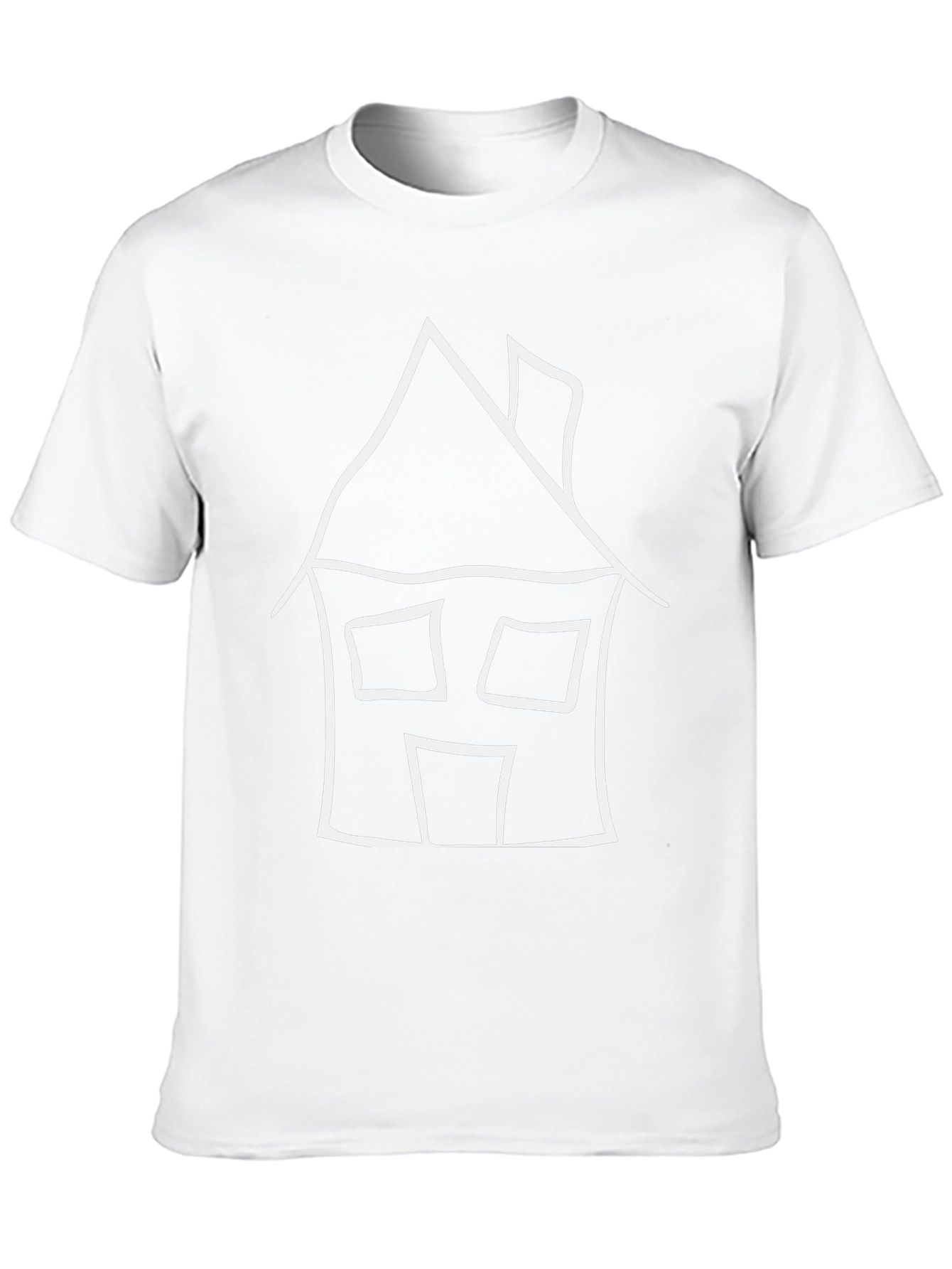 House Drawing Black T-Shirt