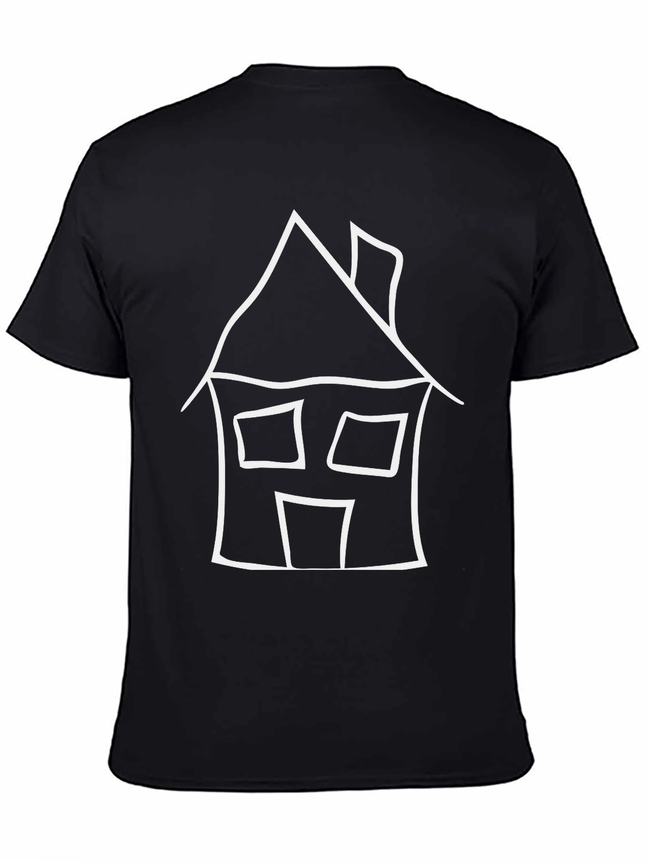 House Drawing Black T-Shirt