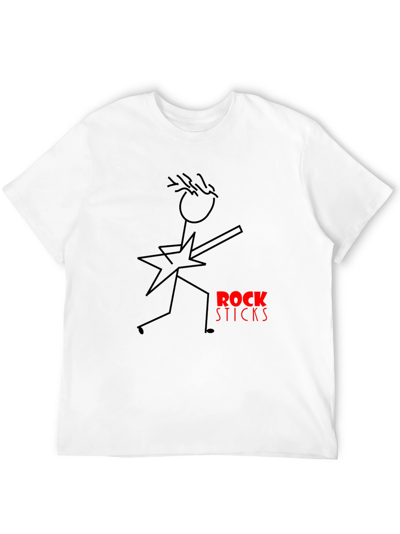 Rock Sticks Graphic Black T-Shirt