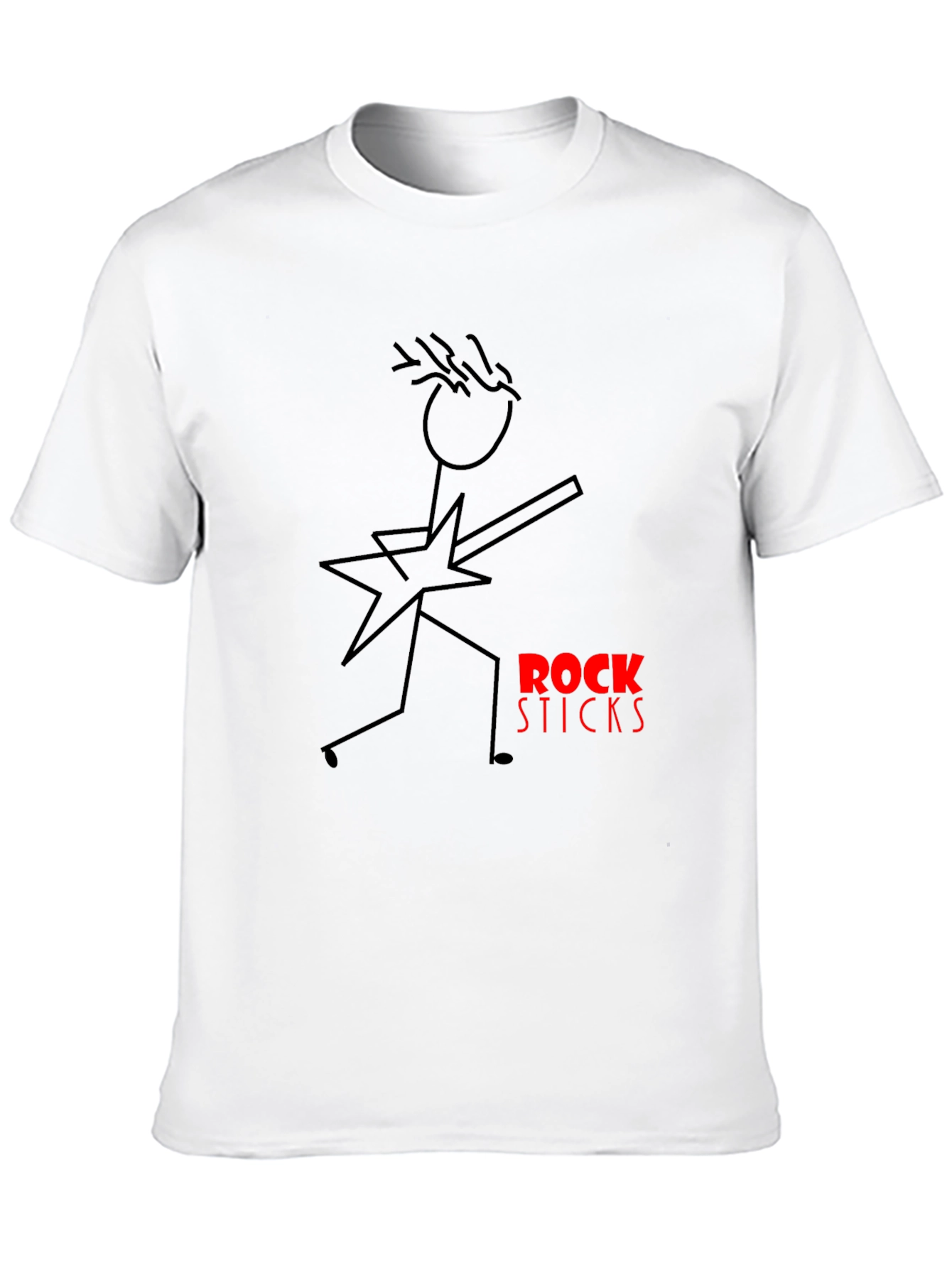 Rock Sticks Graphic Black T-Shirt