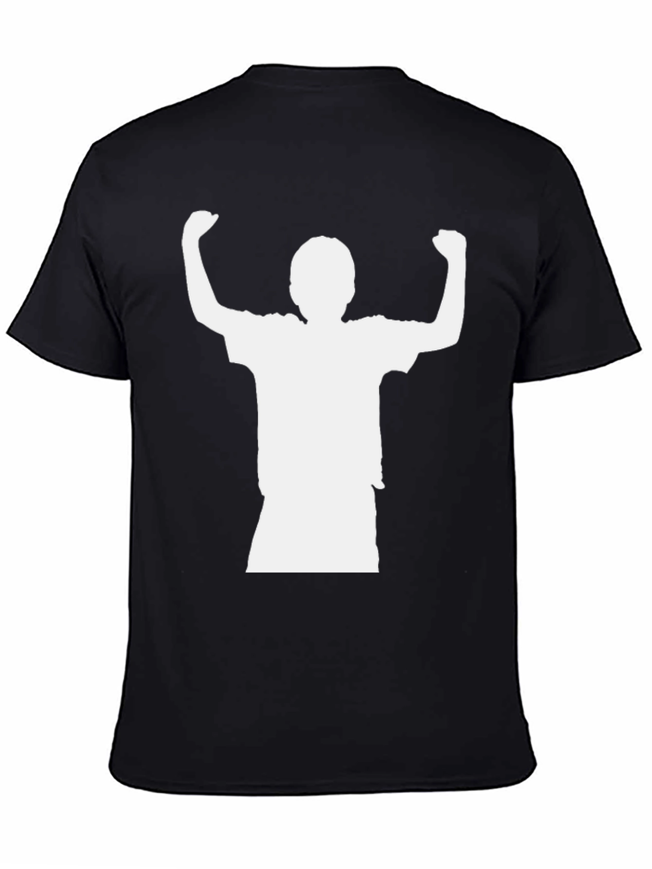 Black T-Shirt with Silhouette Print