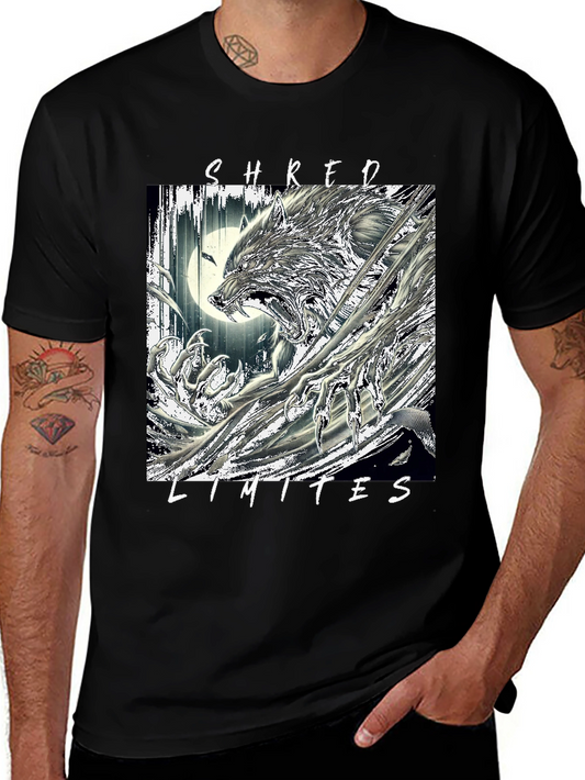 Shred Limits Graphic Tee - Wolf Design