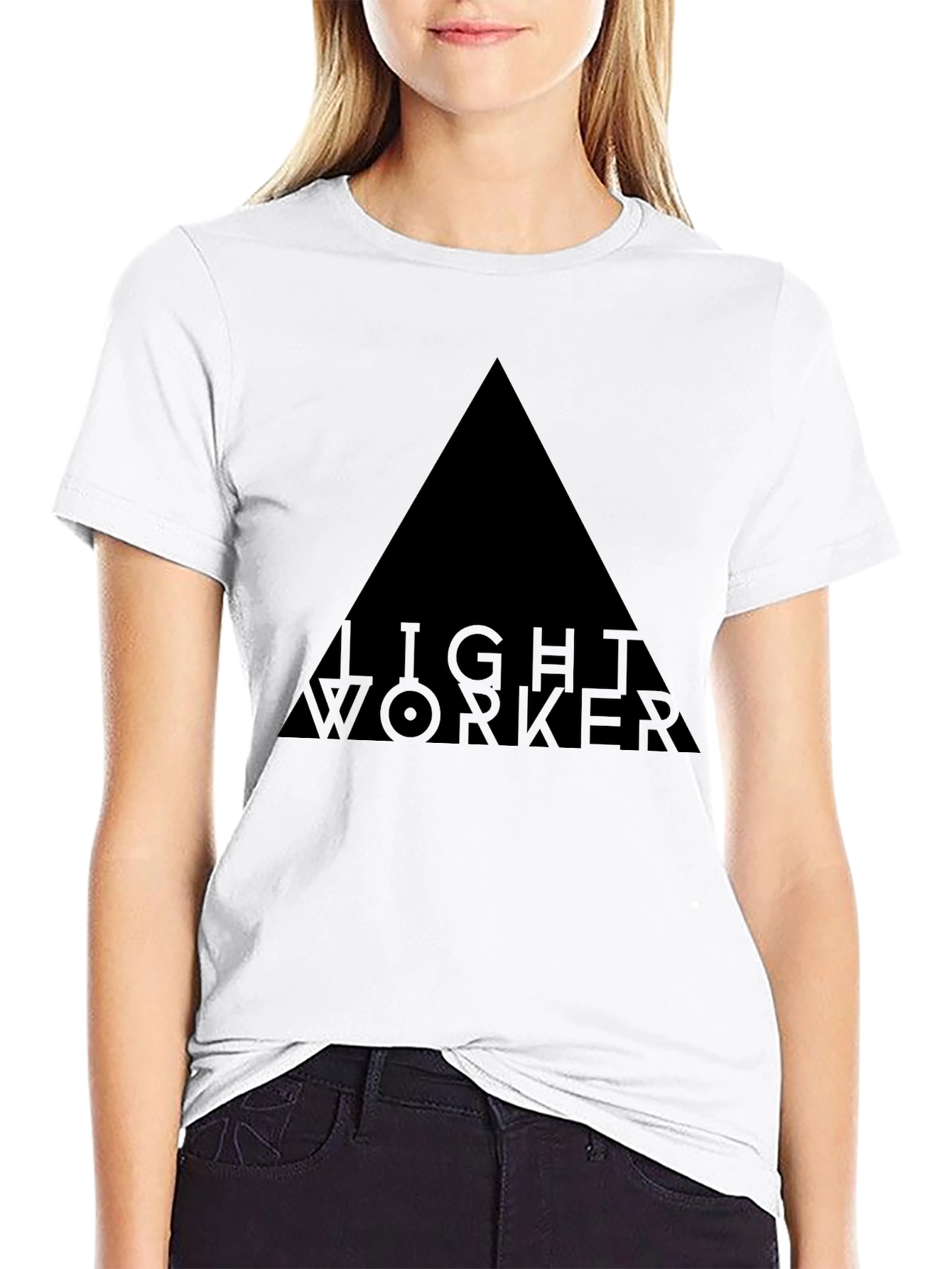 Light Worker Triangle Graphic Tee - Black