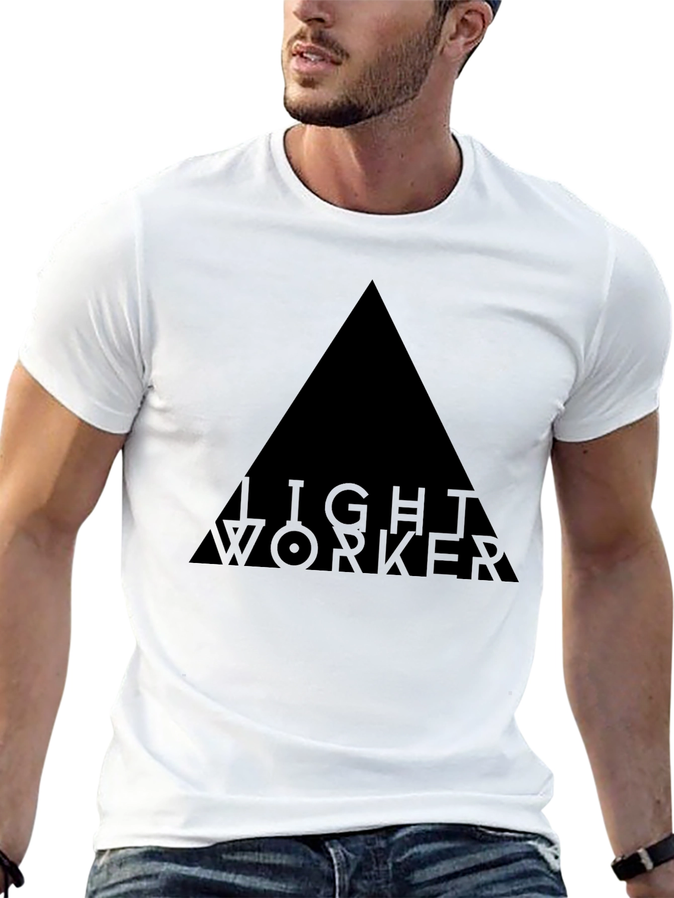 Light Worker Triangle Graphic Tee - Black
